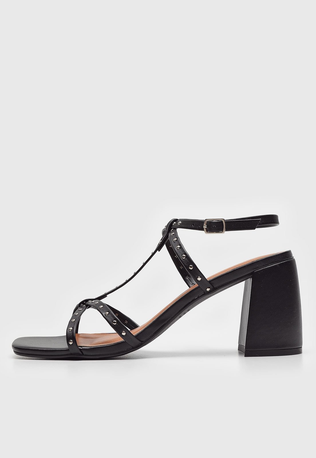 Imagem principal Sandália Dafiti Shoes Tiras Com Aplicação Preta DAFITI SHOES preto