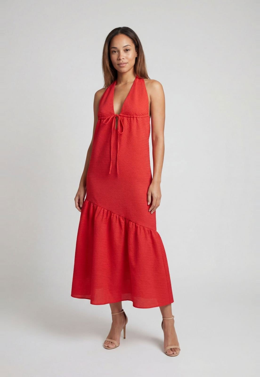 Vestido Feminino Lança Perfume Midi Babado