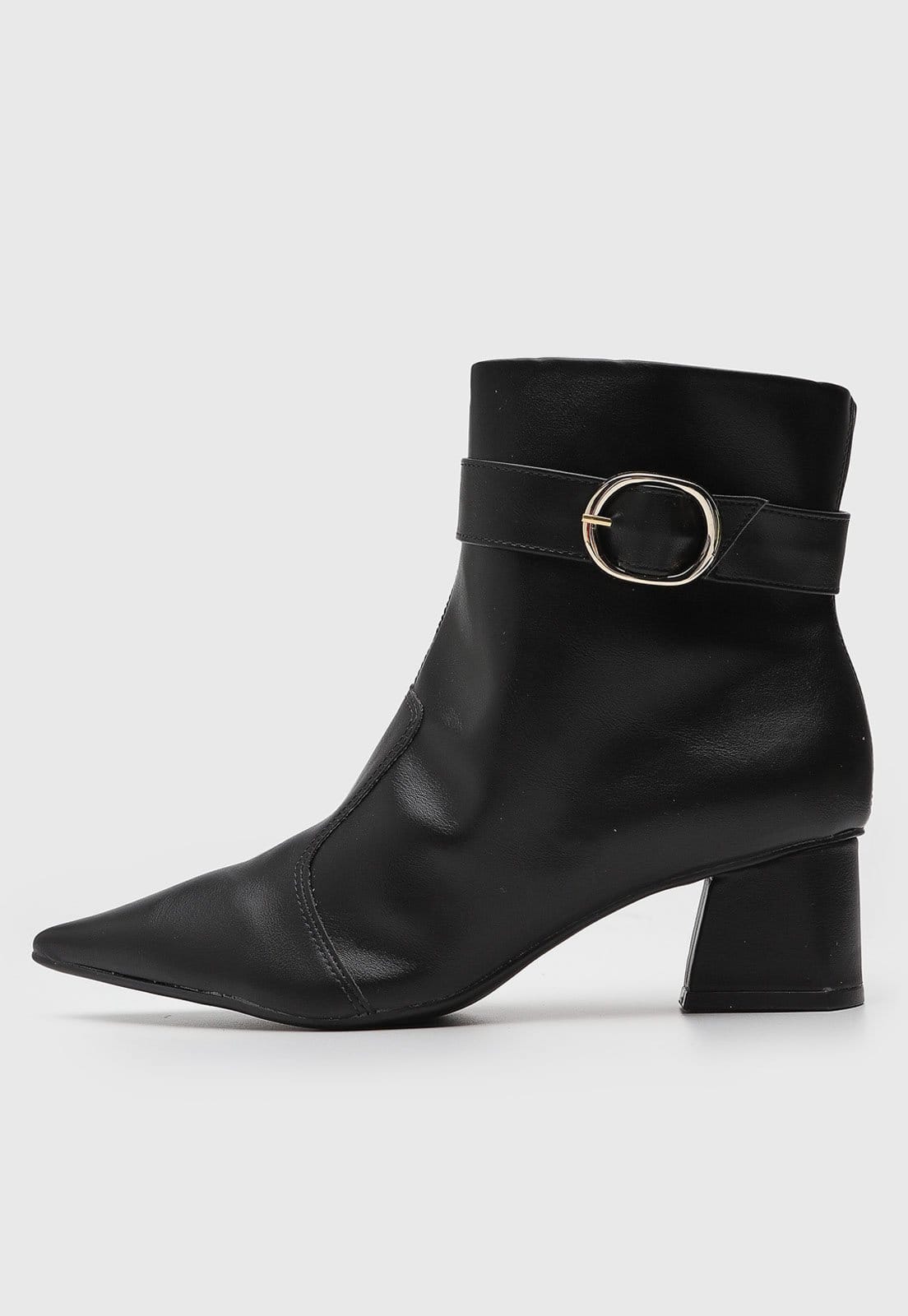 Bota Feminina cê Salto Médio Preta