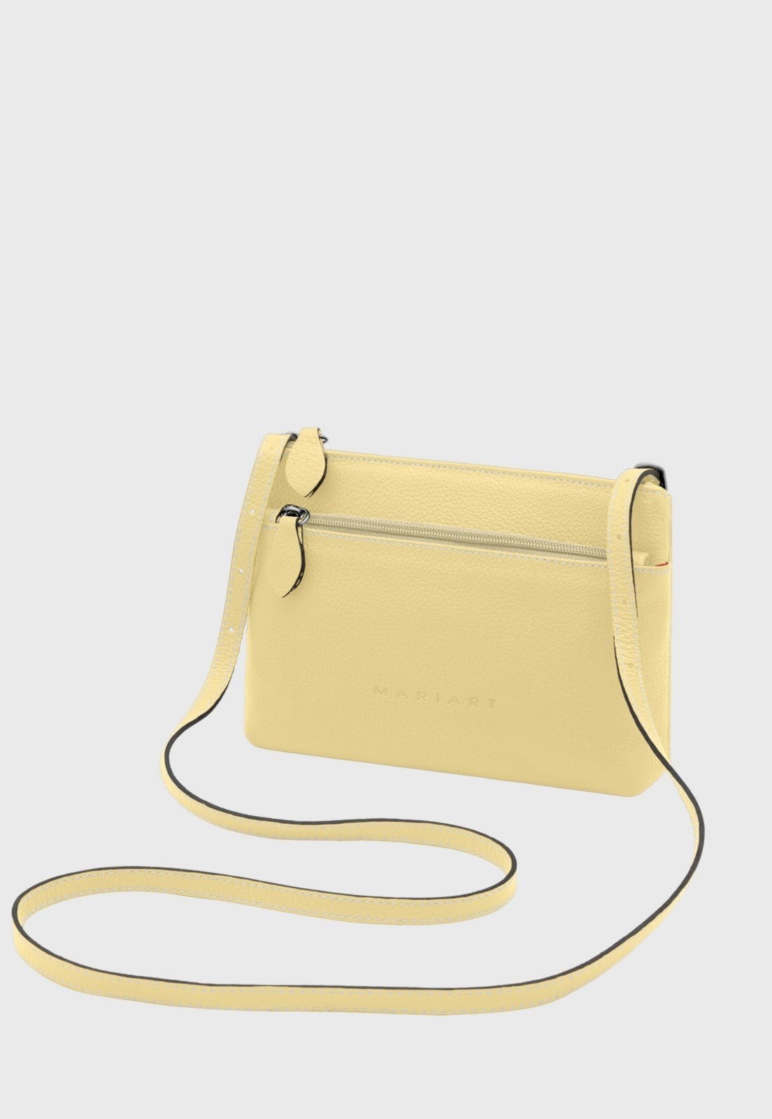 Bolsa Transversal de Couro Mariart Ágata Manteiga