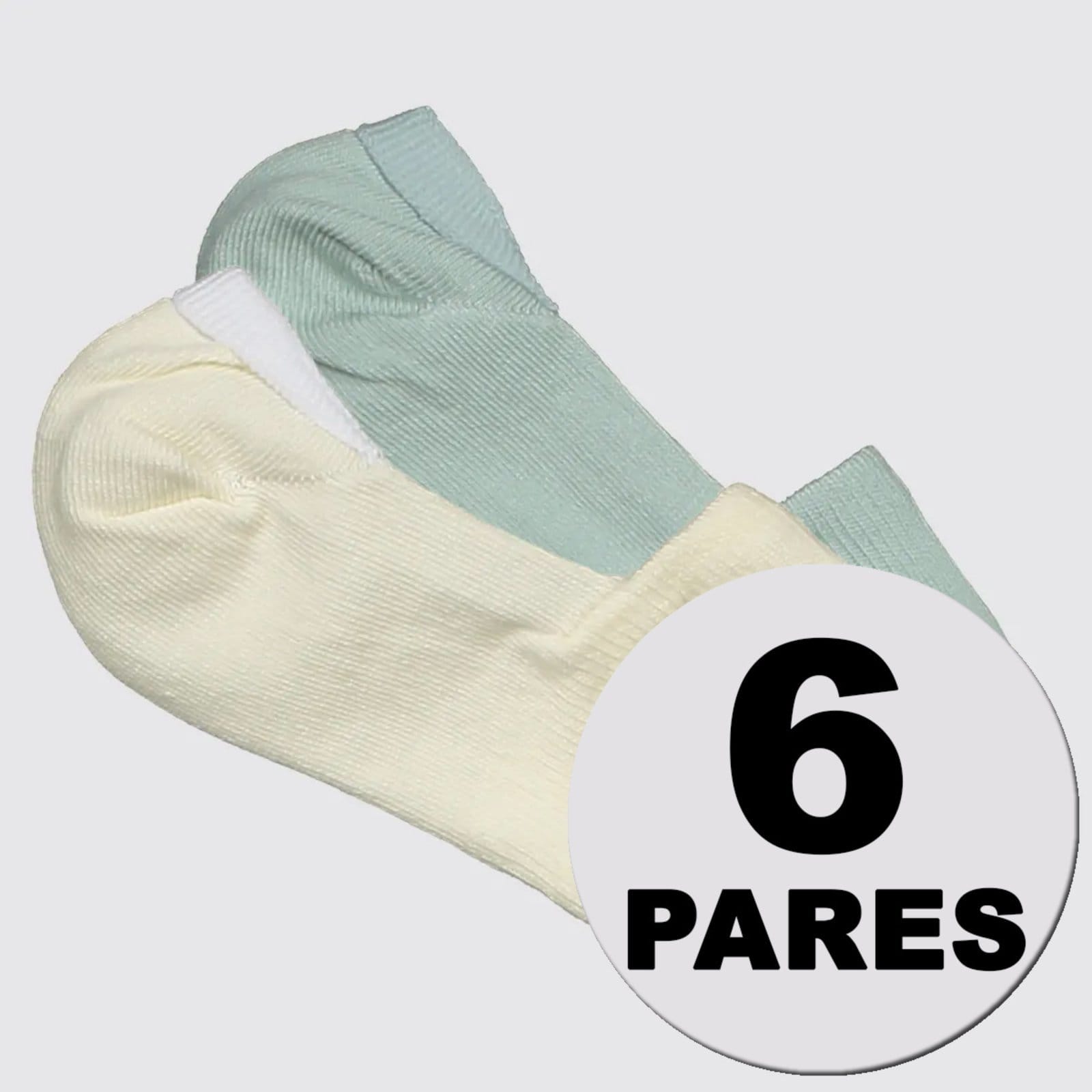 Kit Meia Puma Invisível 6 Pares Feminina e Off White