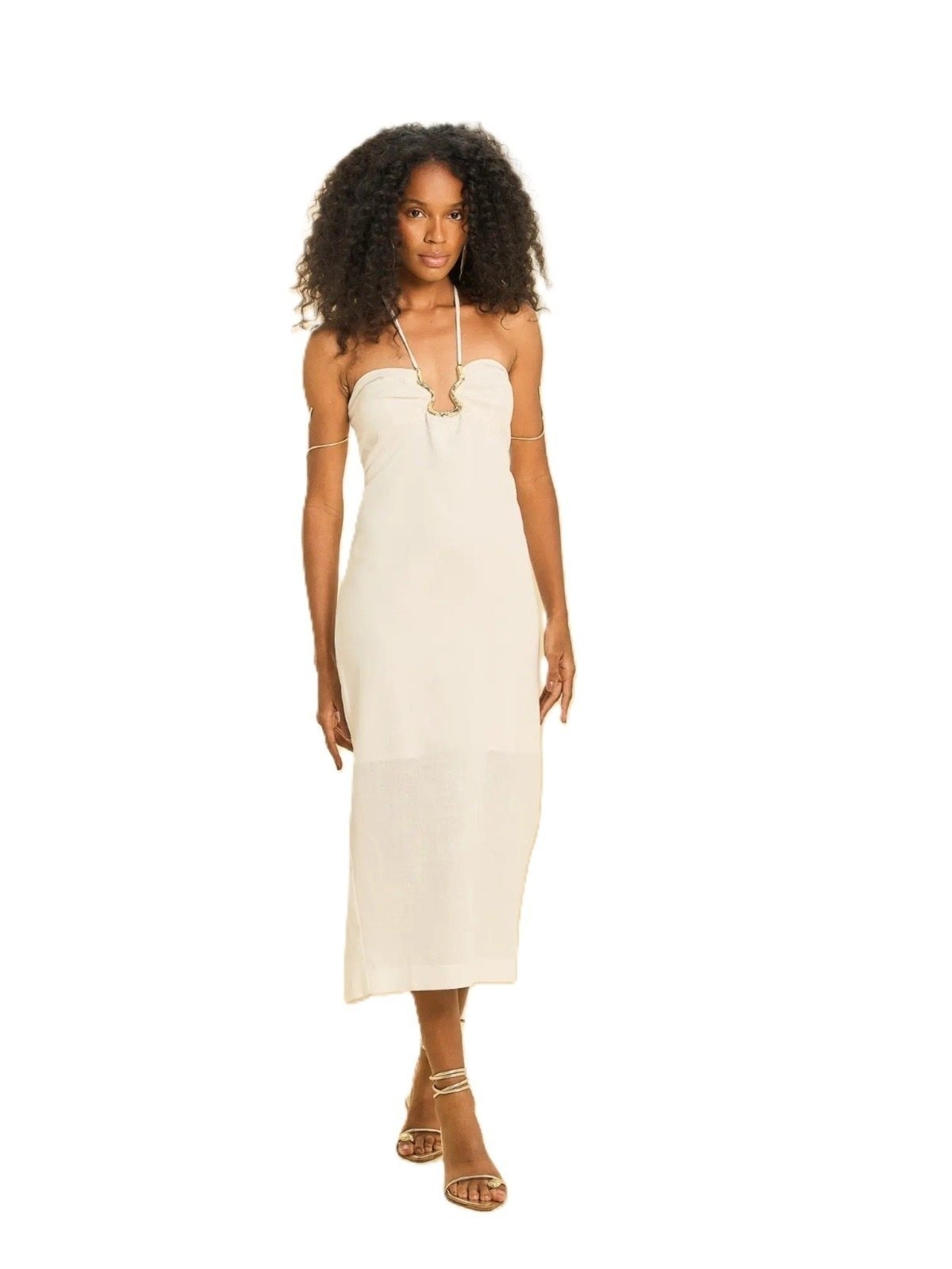 Imagem principal Vestido Open Off White Midi Detalhe No decote Open off-white white