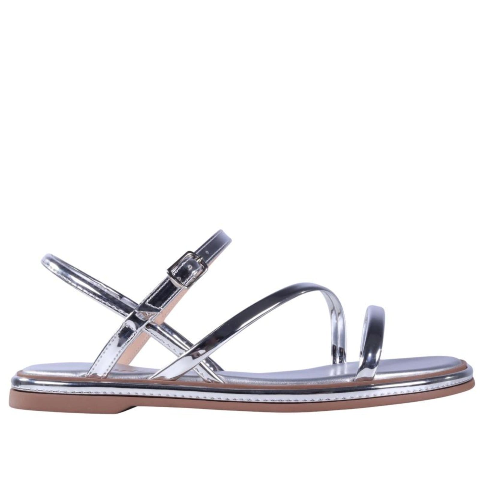 Sandália Feminina Rasteira Zariff 1931-65 Prata