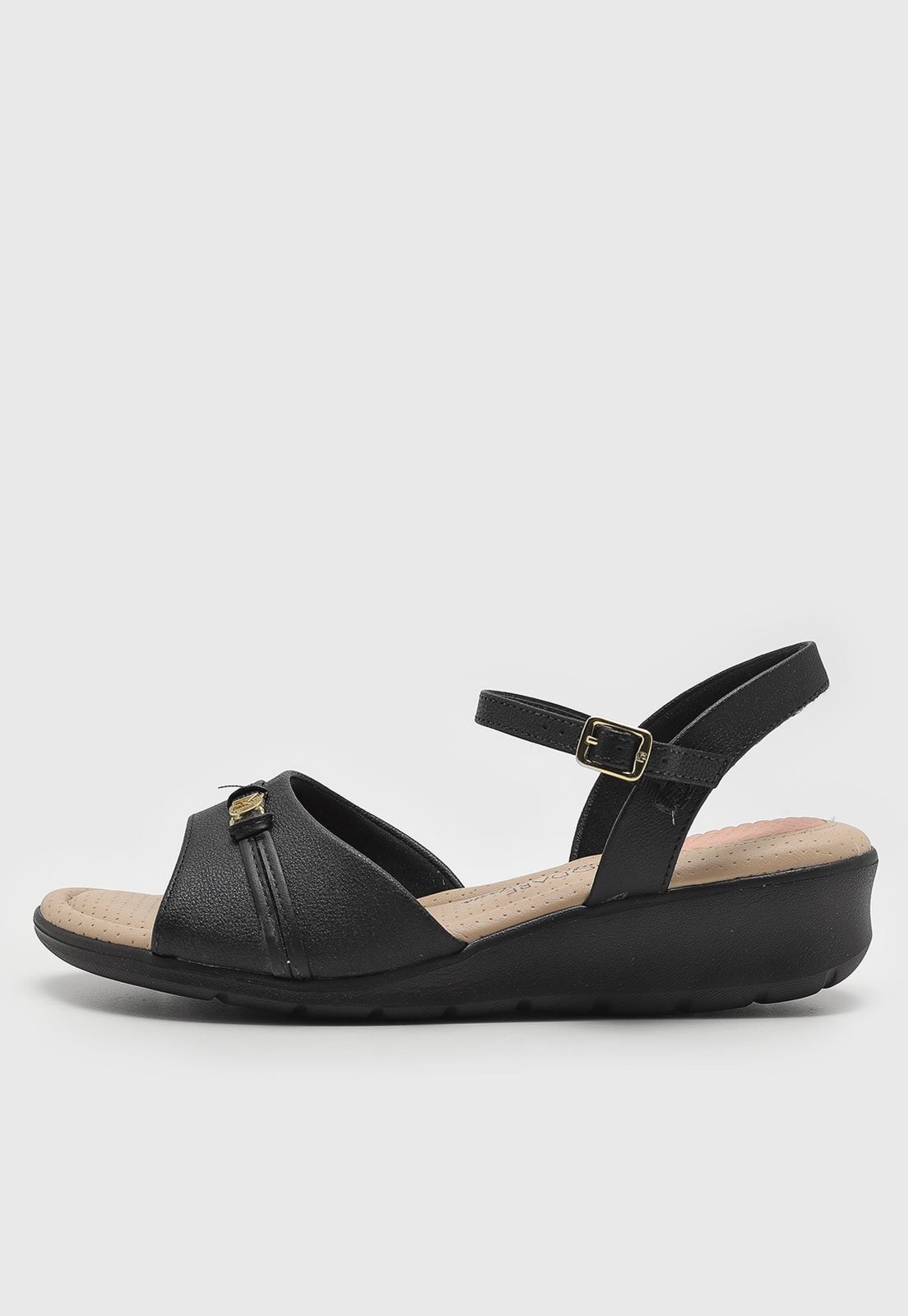 Imagem principal Sandália Baixa Modare Detalhe Dourado Preta MODARE preto