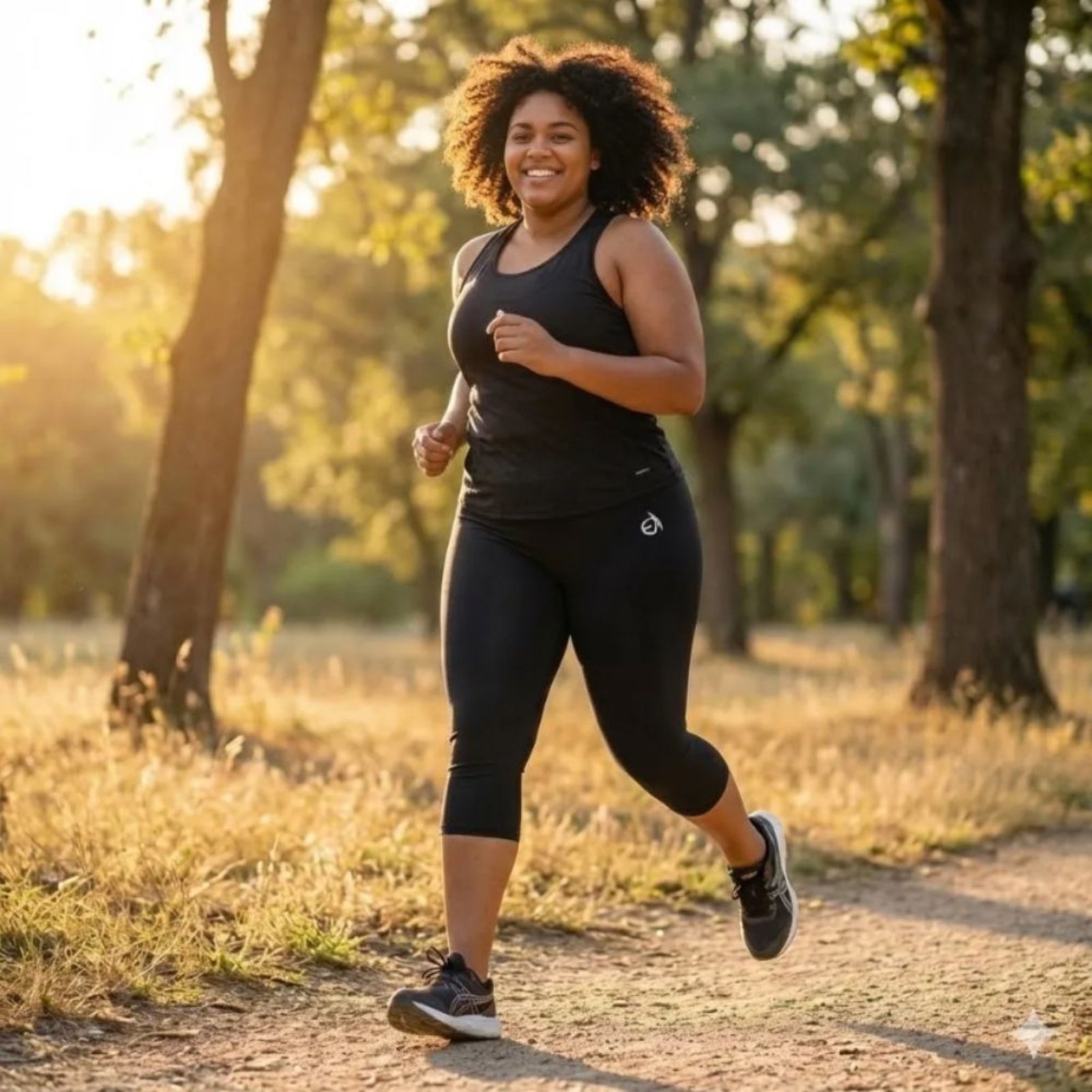 Imagem principal Calça Corsário Feminina Estilo do Corpo Plus Size Powerfit Preta Estilo Do Corpo preto