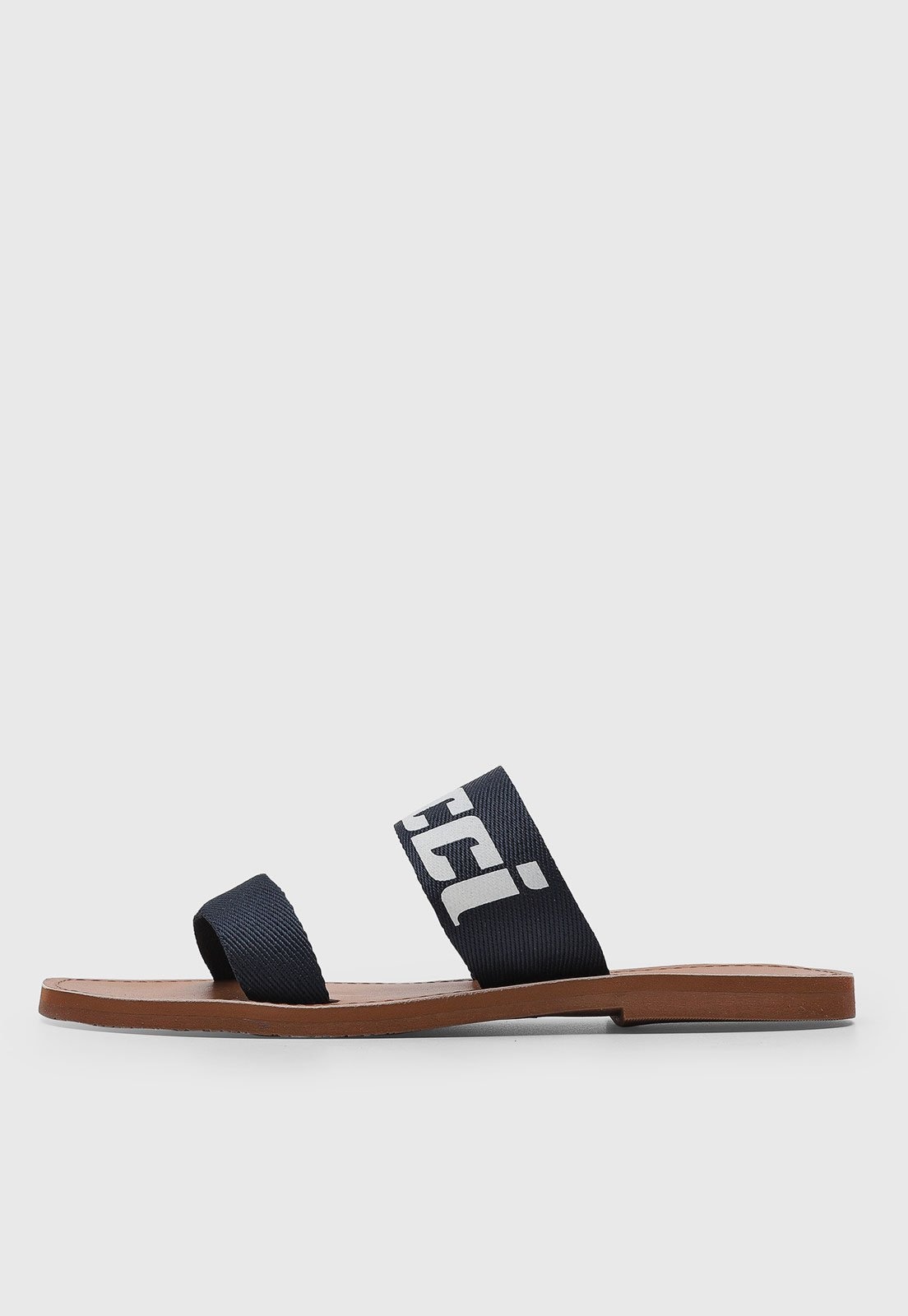 Imagem principal Rasteira Feminina Colcci Tiras Logo Preta Colcci preto