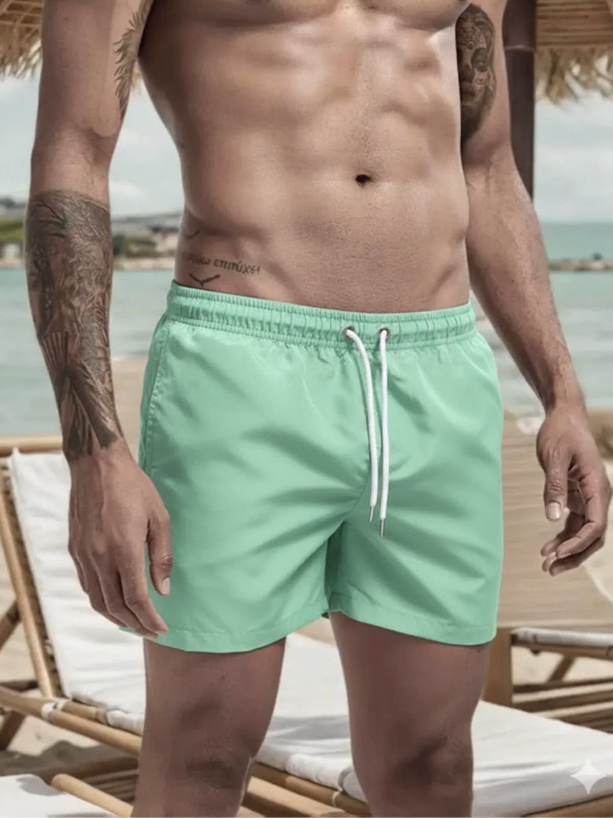 Short Masculino Safira Moda Tactel Menta
