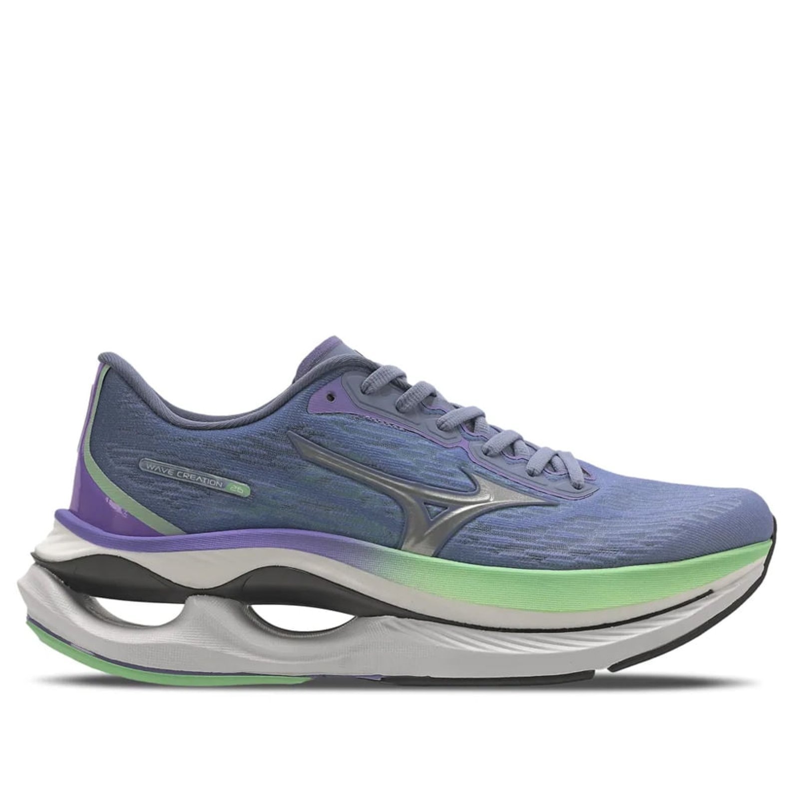 Imagem principal Tênis Feminino Mizuno Wave Creation 26 Lilás/Branco/Verde Mizuno lilás verde