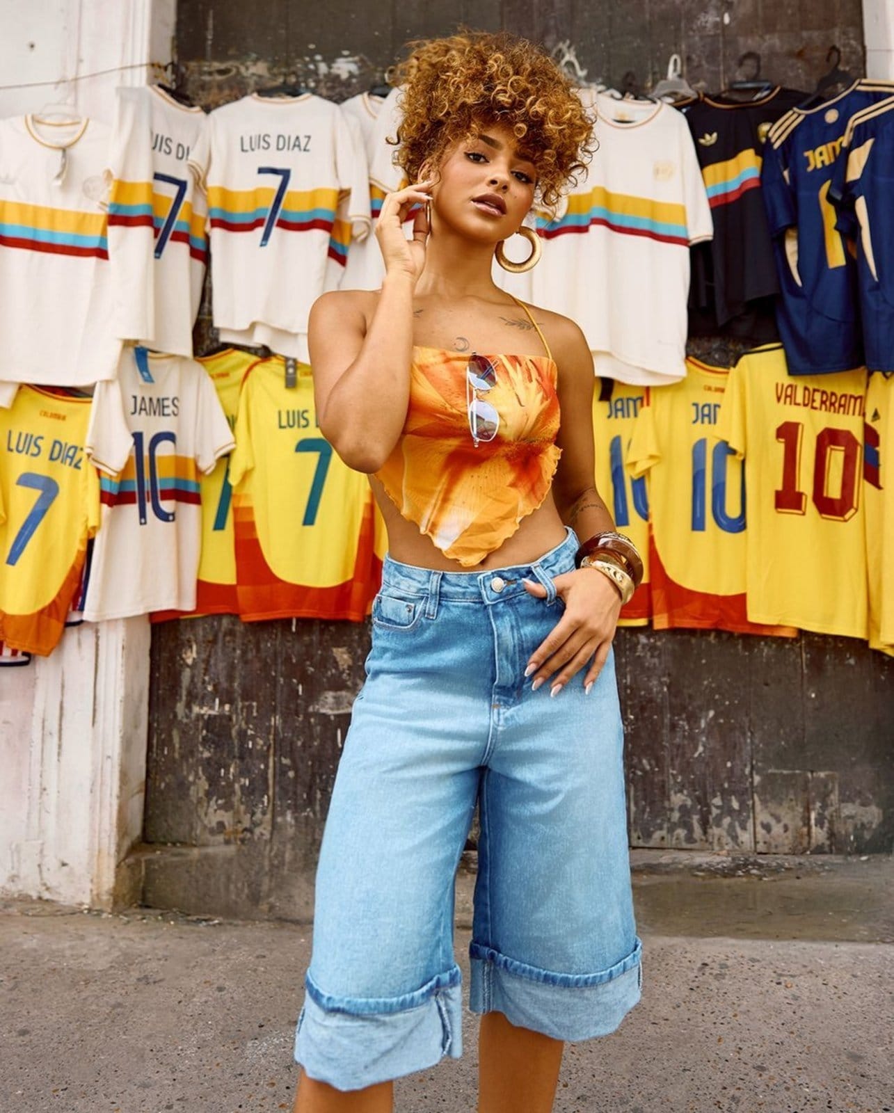 Jorts Feminino com Barra Virada 24931 Sky Claro