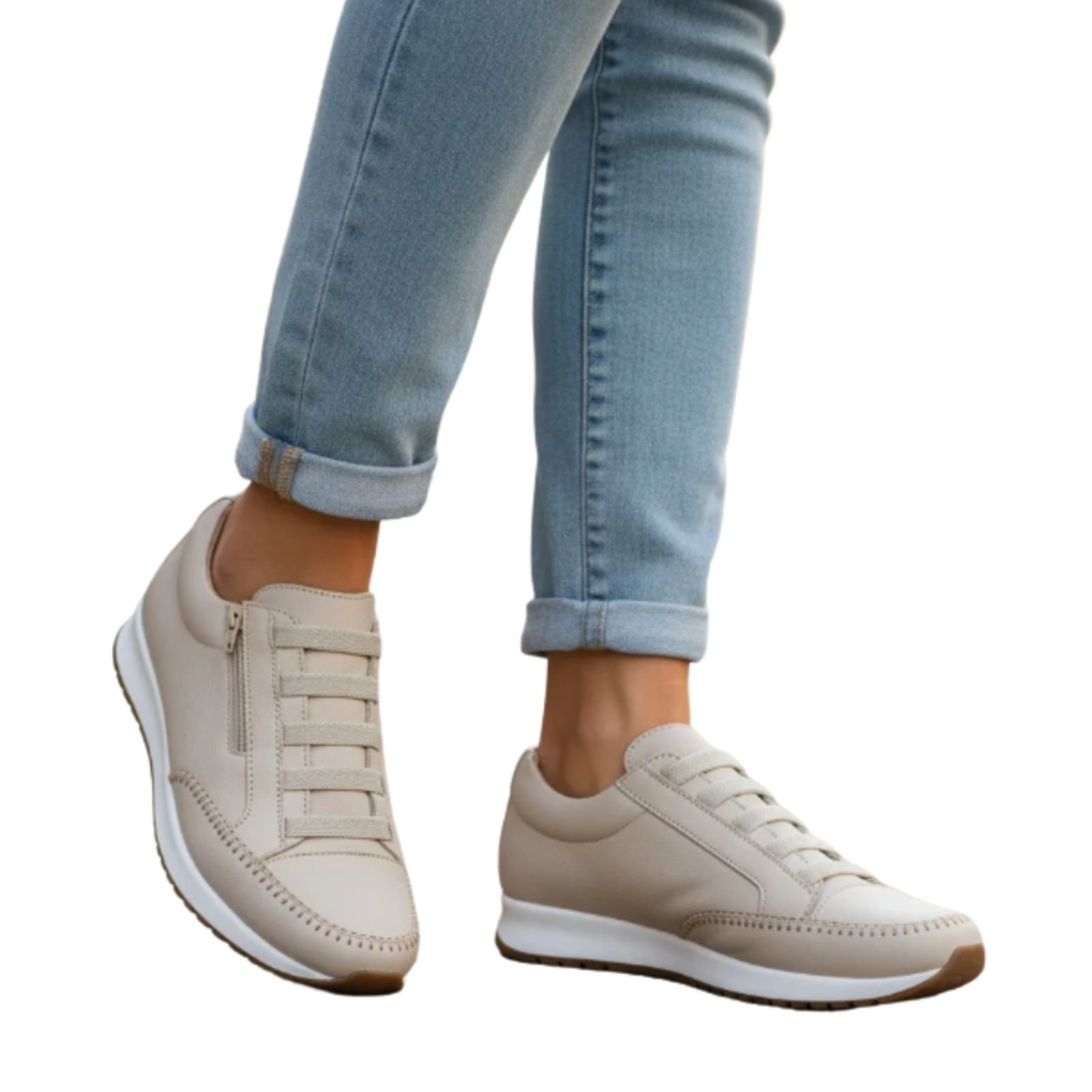 Imagem principal Tênis Feminino Casual Off White Bege Confortável ROMEU E JULIETA SHOES bege white