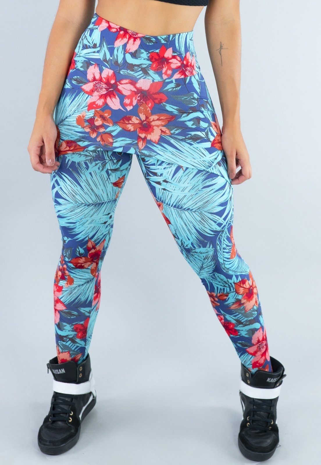 Imagem principal Calça Legging MVB Modas Saia Tapa Bumbum Amazonia Mvb Modas azul/estampado/multicolorido/verde
