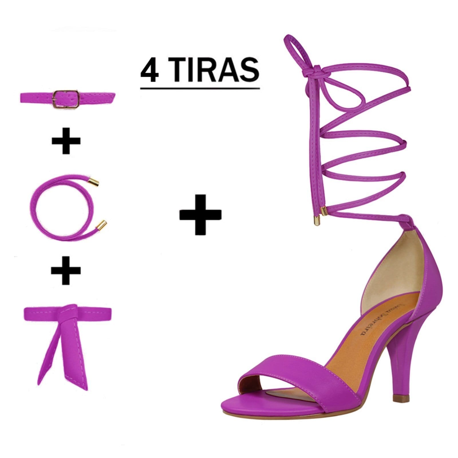 Sandália Troca Tira Salto Alto Fino Luiza Sobreira Roxa Mod. 2169-2