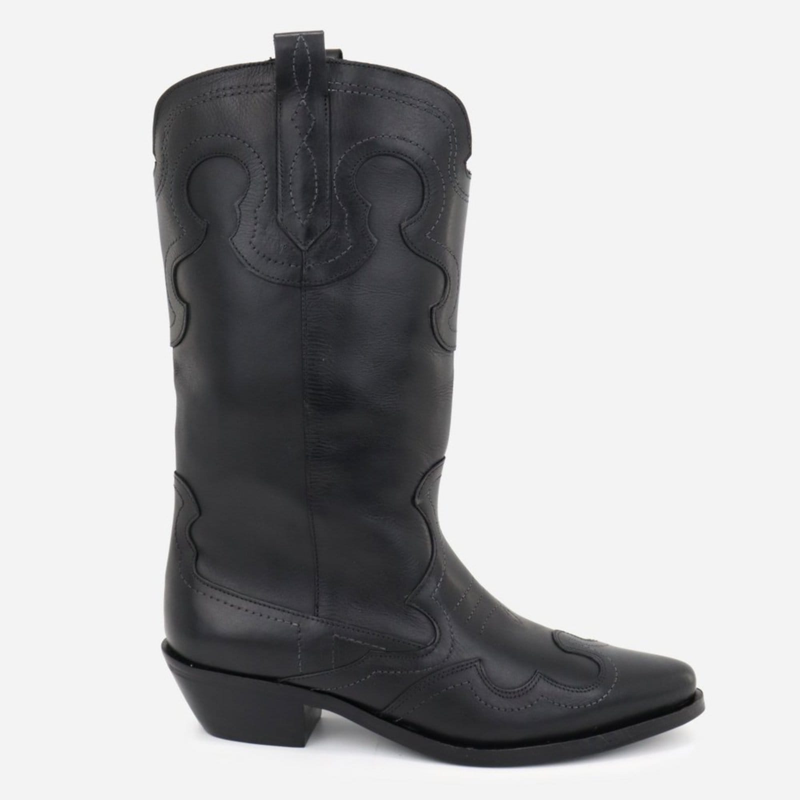 Bota Texana Maria Paula Store Western Feminina Couro Moda Country Bico Fino Cowgirl