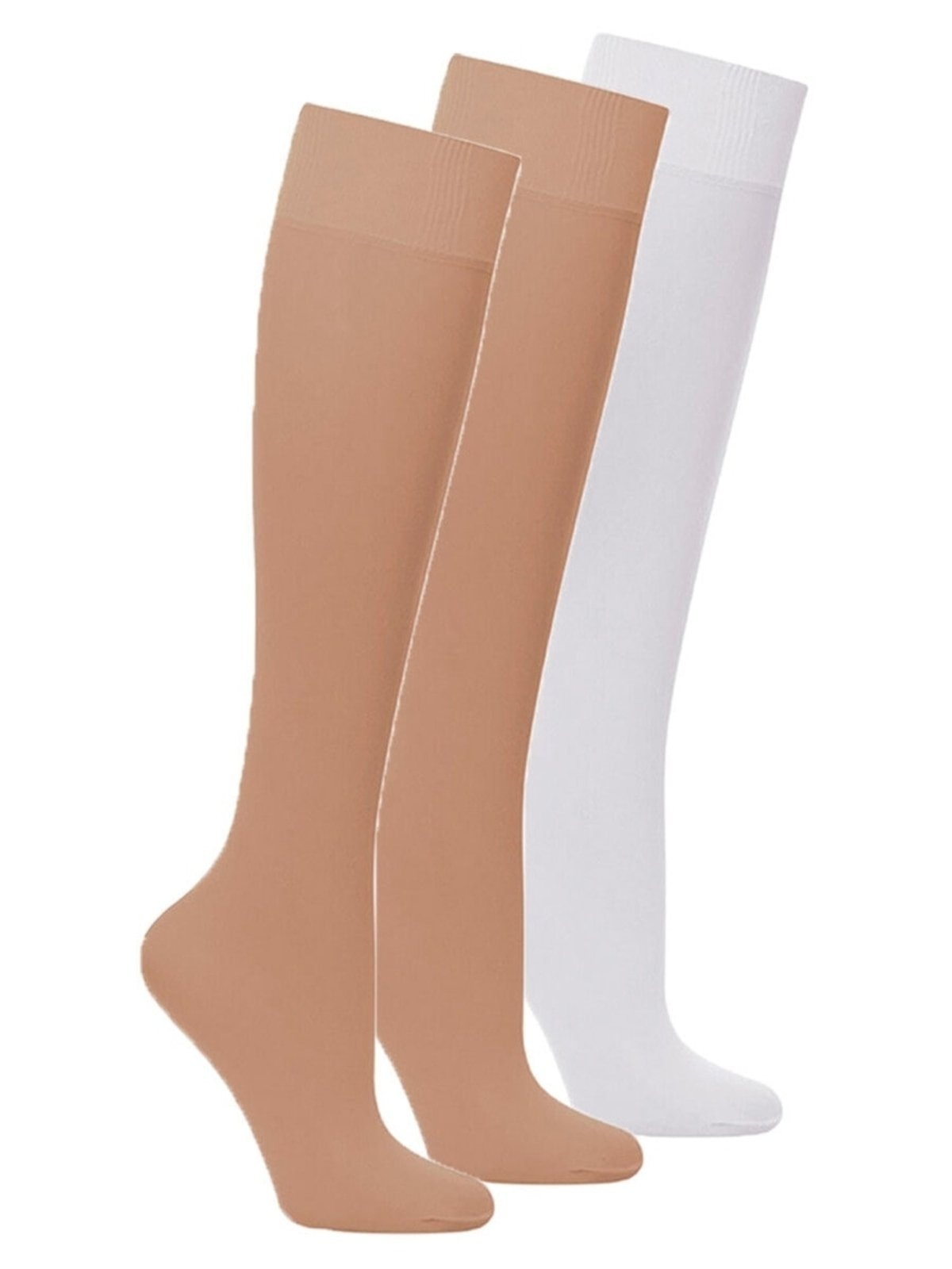 Imagem principal Kit com 3 Meias 3/4 Fio 20 Loba Lupo bege