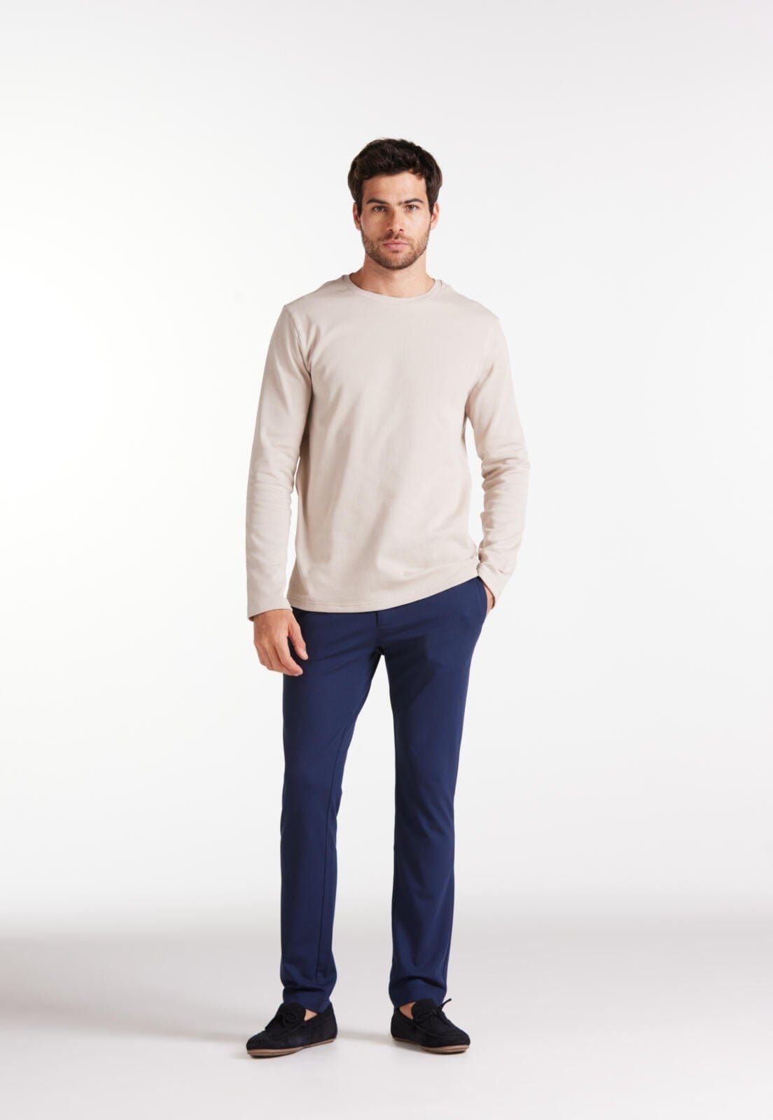 Calça Moletom Slim Alfaiataria Traymon Marinho