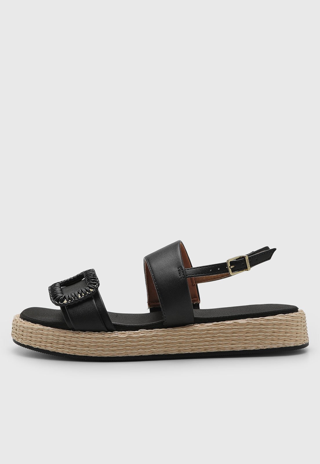 Imagem principal Rasteira Feminina Vizzano Fechada Fivela Preta VIZZANO preto