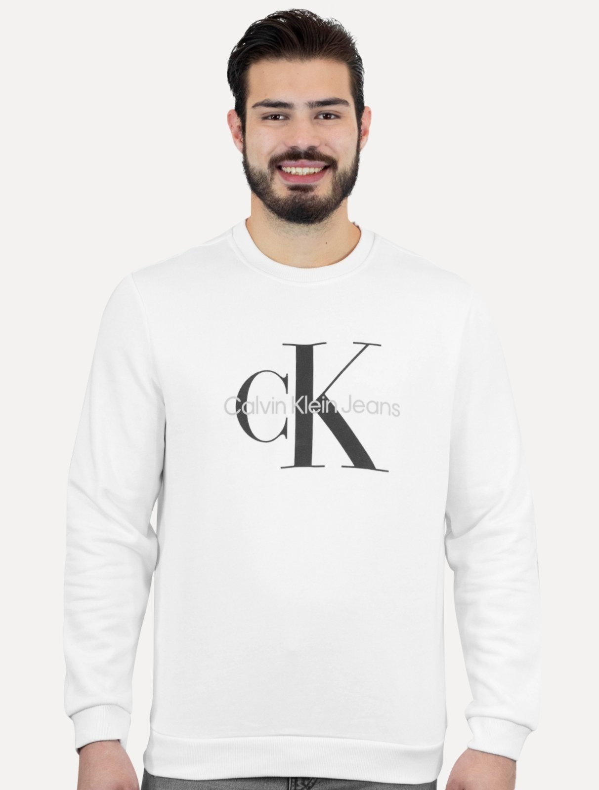Imagem principal Moletom Calvin Klein Jeans Masculino Monograma Logo Calvin Klein branco