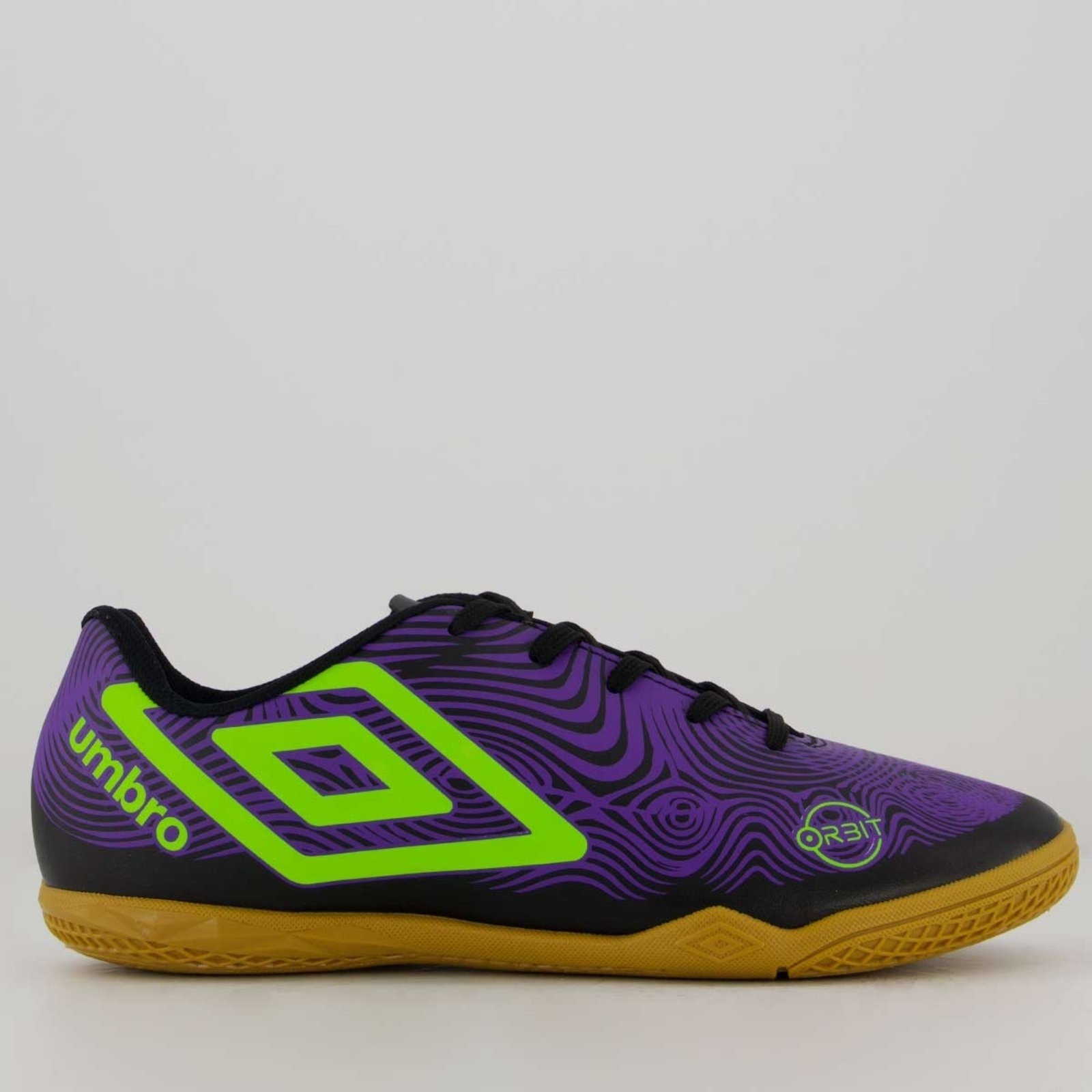 Imagem principal Chuteira Umbro Orbit Futsal Preta e Verde Umbro roxo verde