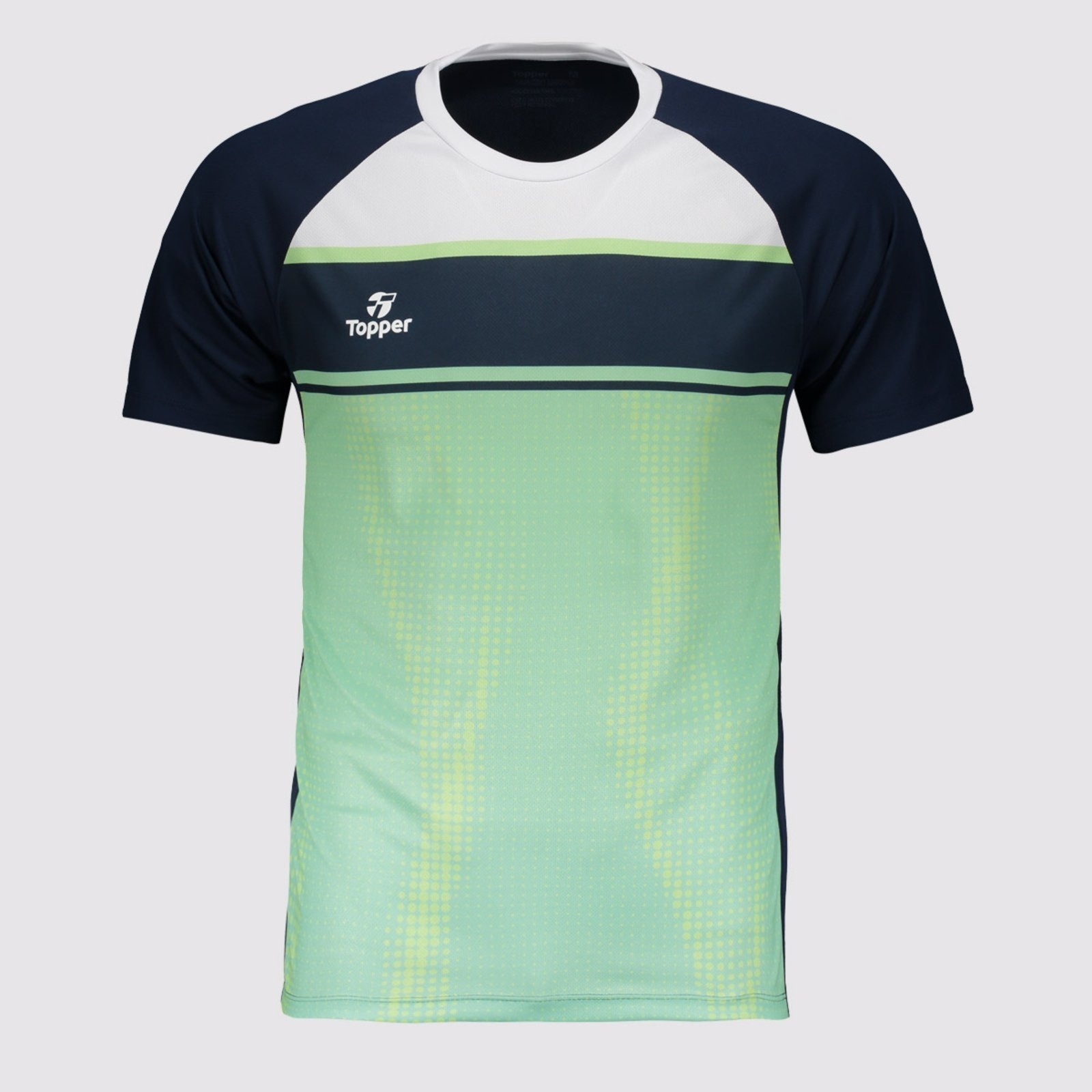 Imagem principal Camiseta Topper Team II Azul e Verde Topper azul marinho