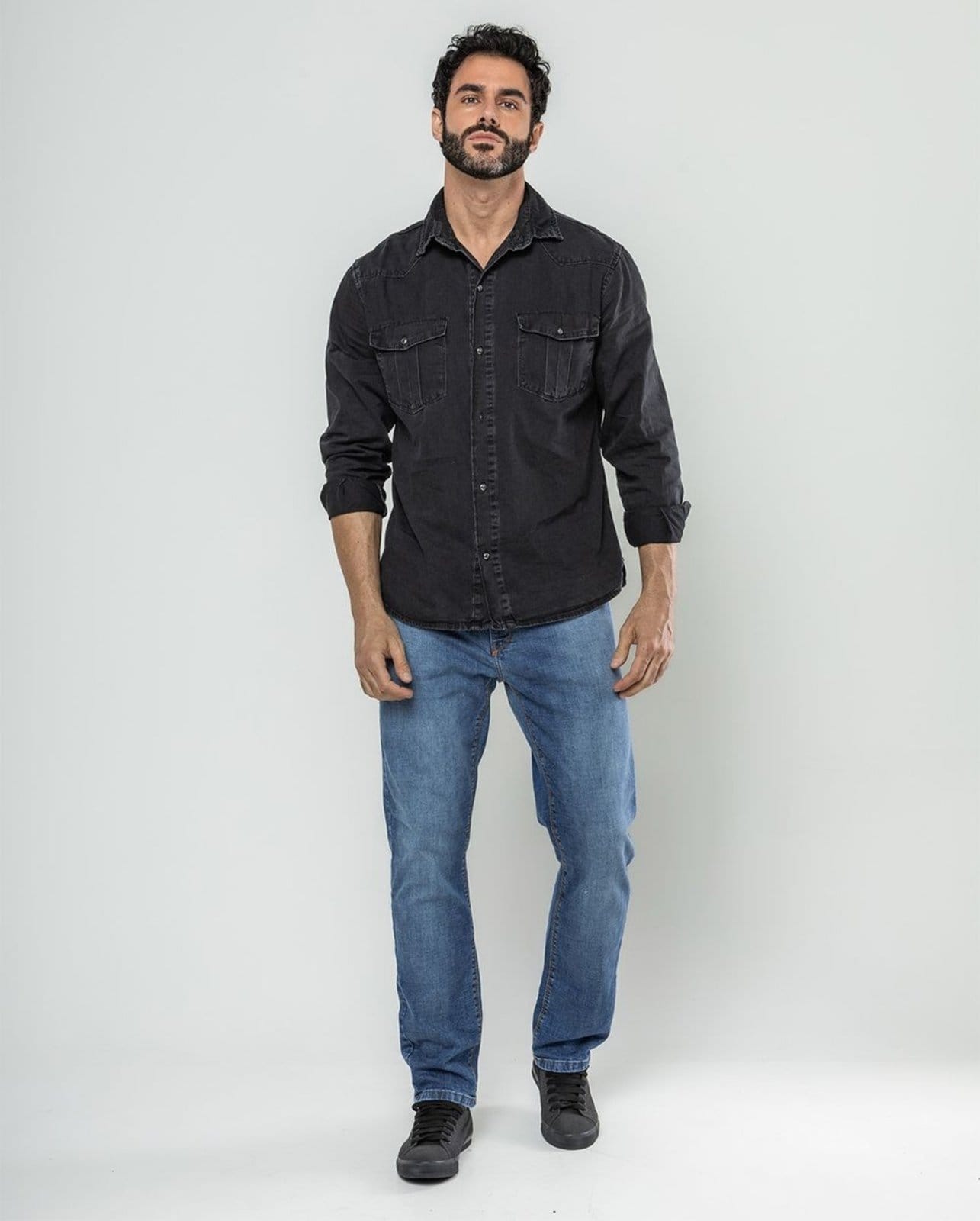 Calça Slim Fit Masculina 24670 Sky