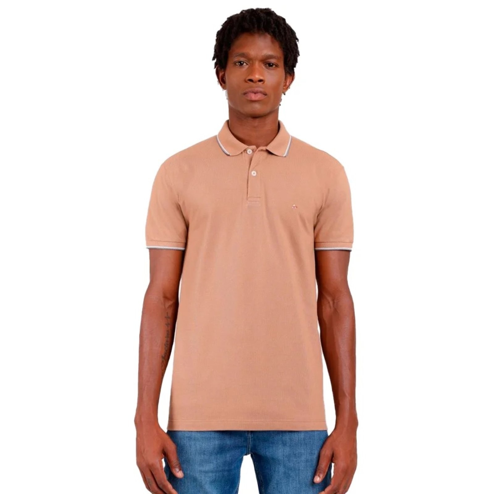 Imagem principal Camisa Polo Aramis 3 Listras Ve25 Masculino Aramis marrom