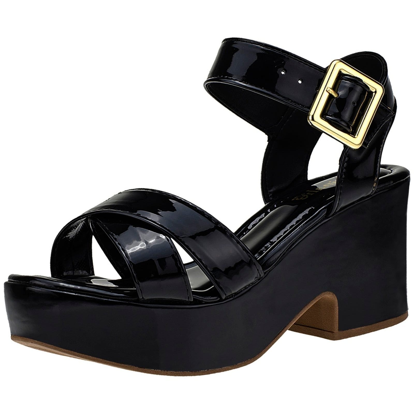 Sandália Plataforma Feminina Salto Anabela Shekinah Tiras Cruzadas Elegante Moda Evangélica Macia