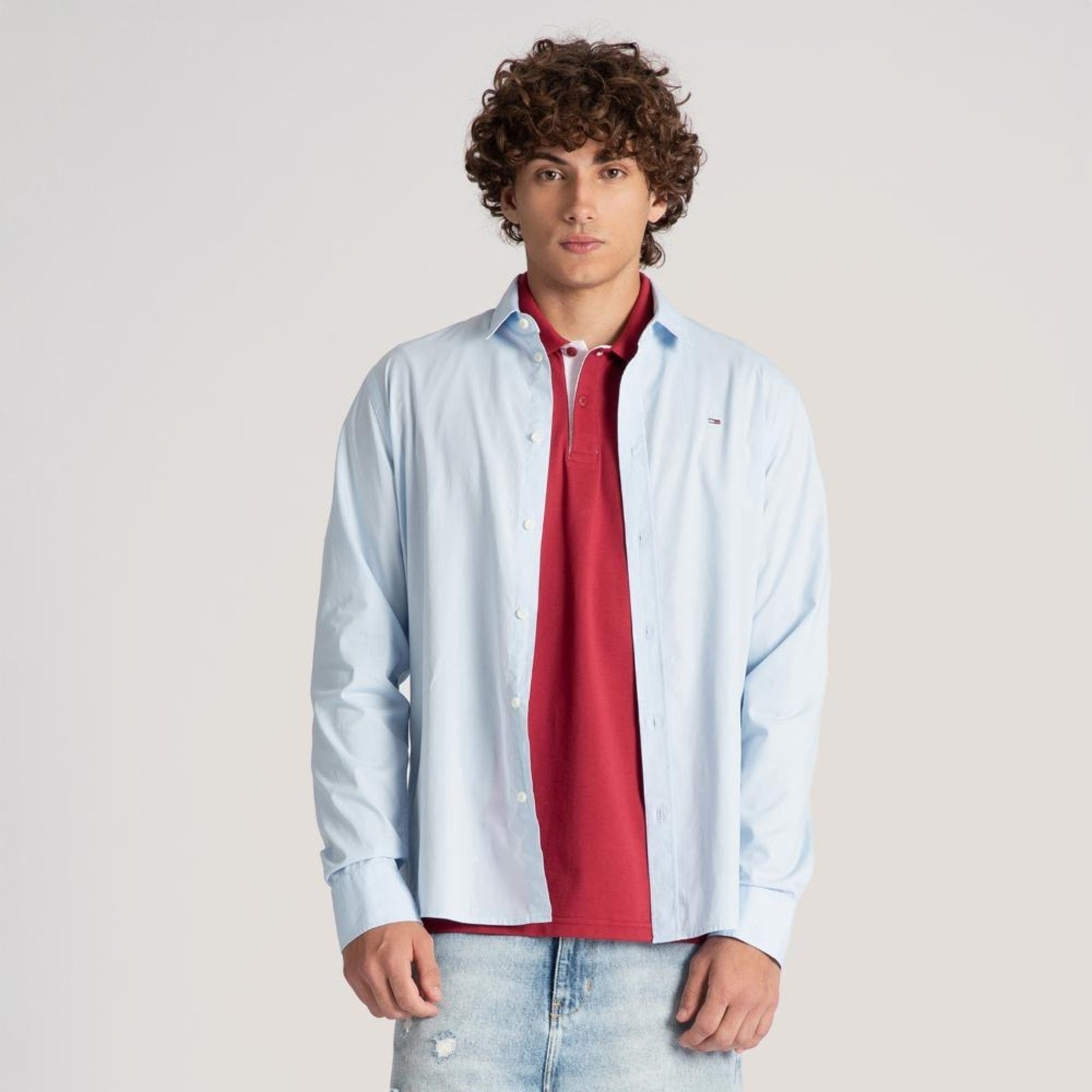 Imagem principal Camisa Clássica Popeline Tommy Jeans - EEG Tommy Jeans azul