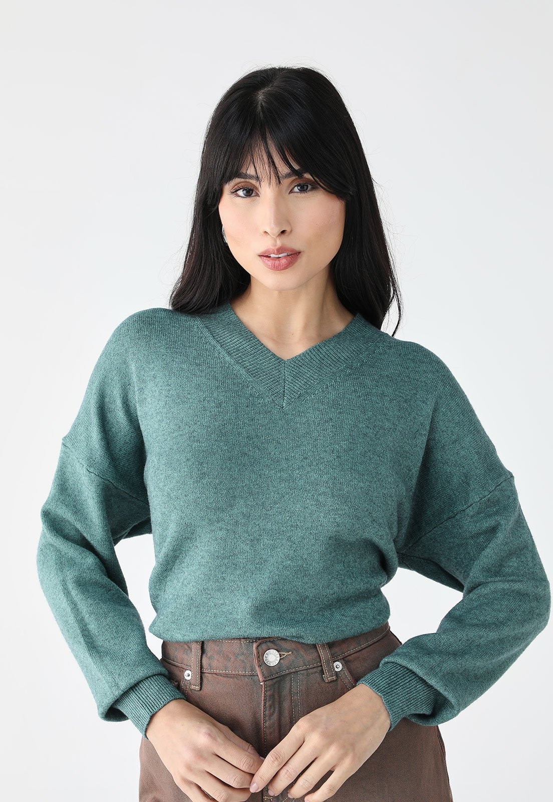 Imagem principal Suéter Facinelli Reto Liso Facinelli verde