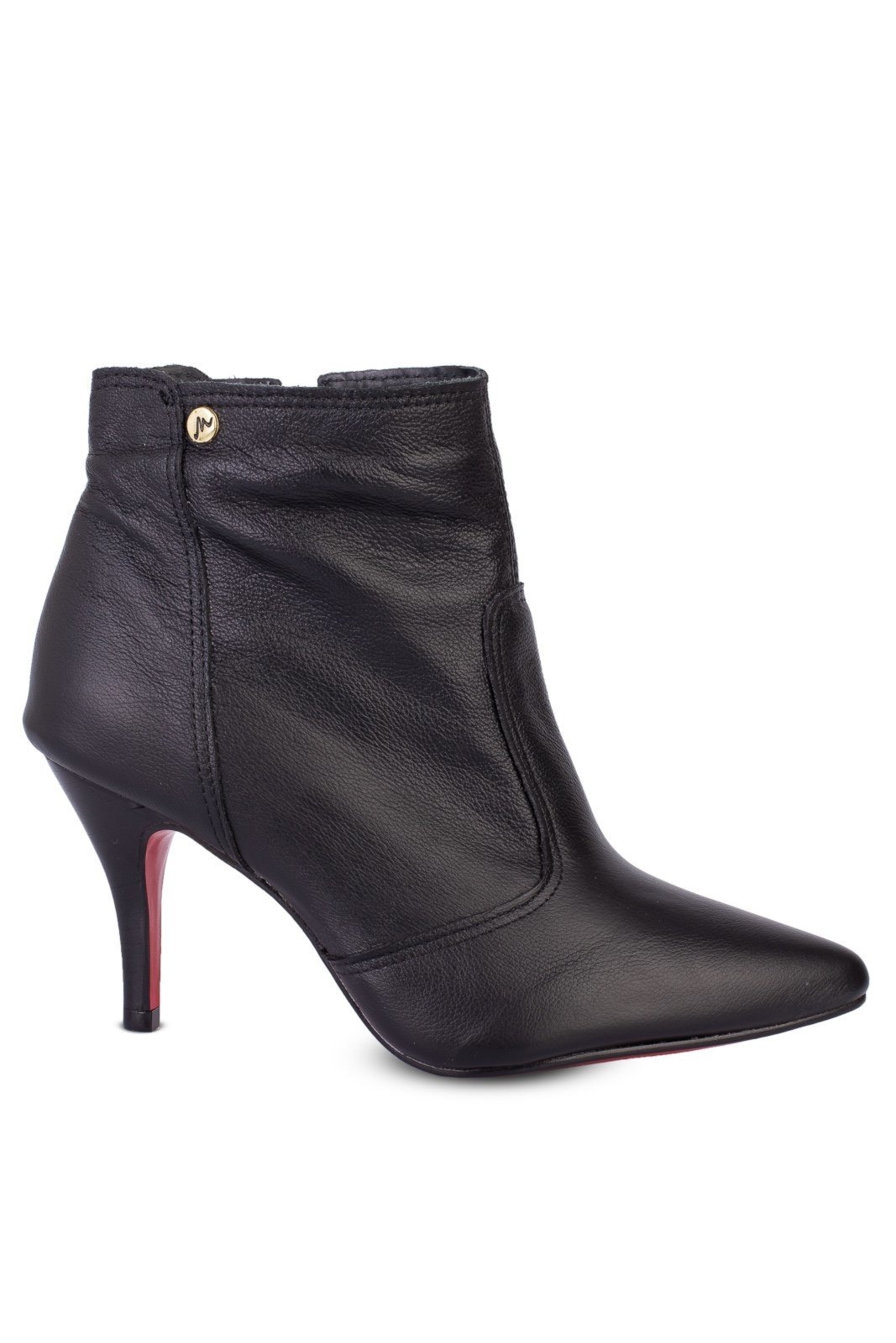 Imagem principal Bota De Couro Cano Curto Com Salto Fino 6583 Enluaze preto