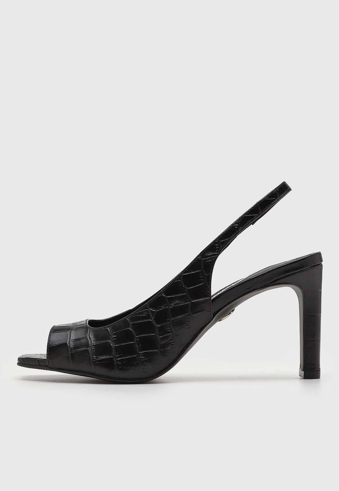 Imagem principal Sandália Feminina Jorge Bischoff Efeito Croco Preta Jorge Bischoff preto