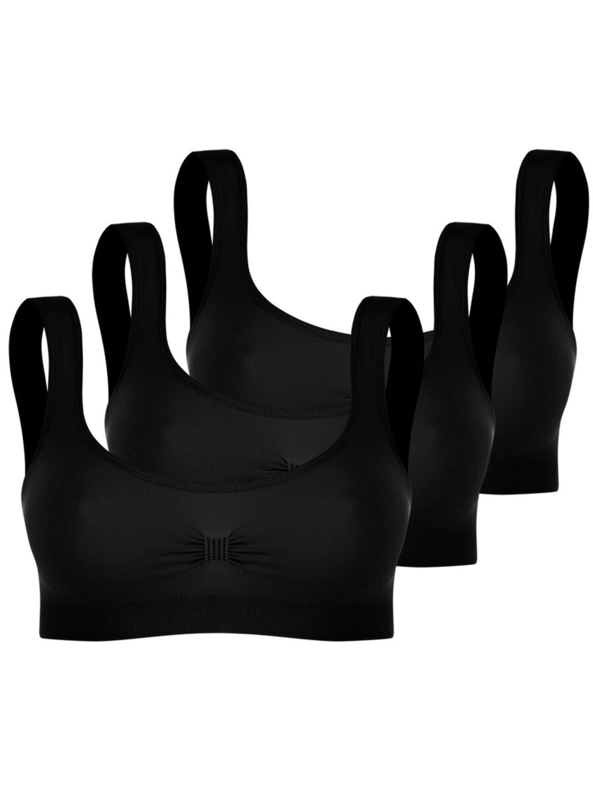 Imagem principal Kit com 3 Tops sem Aro e sem Bojo Trifil 0901 TRIFIL preto