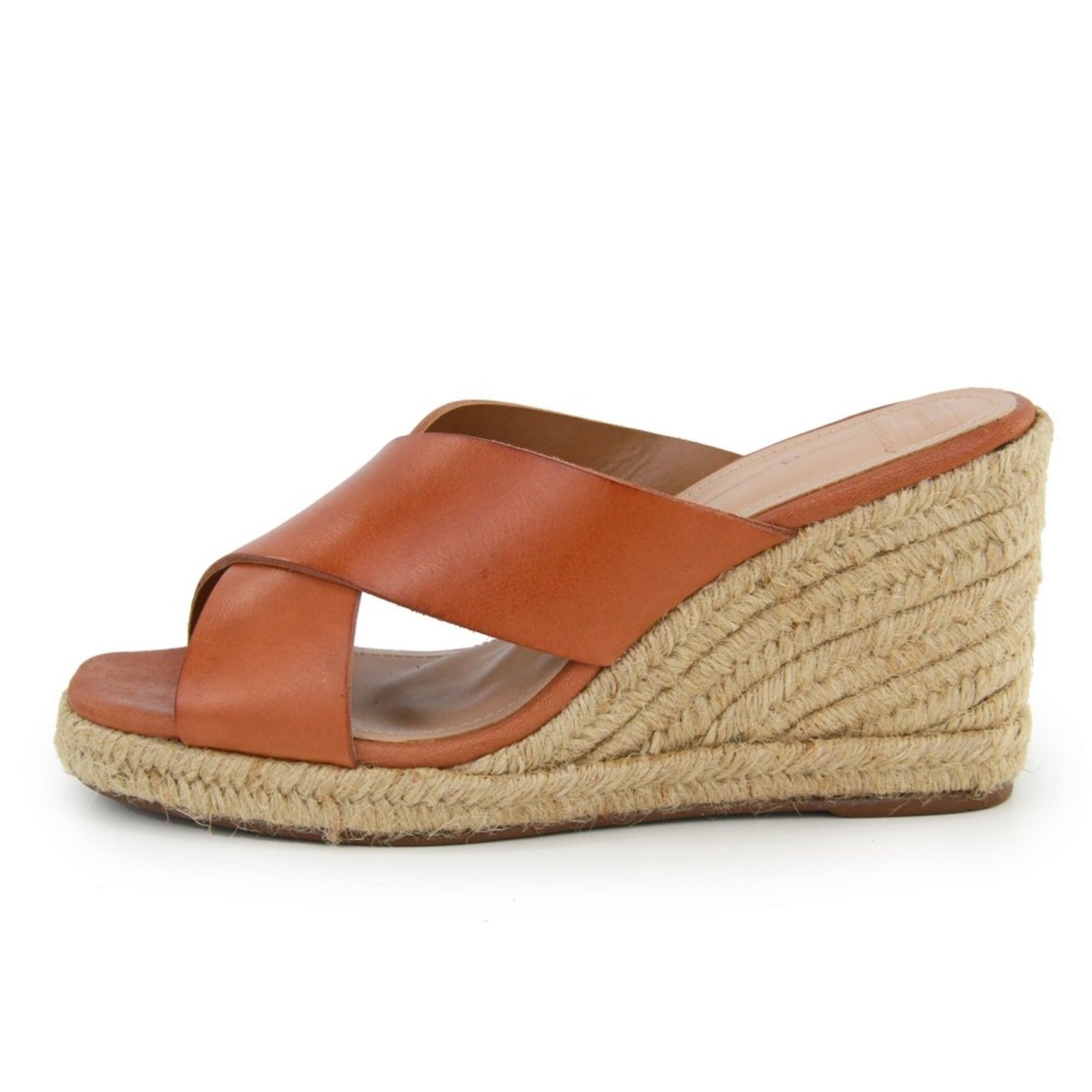 Imagem principal Tamanco Anabela Em Couro Conforto Maria Paula Tiras Largas Cordas Rusty MARIA PAULA marrom