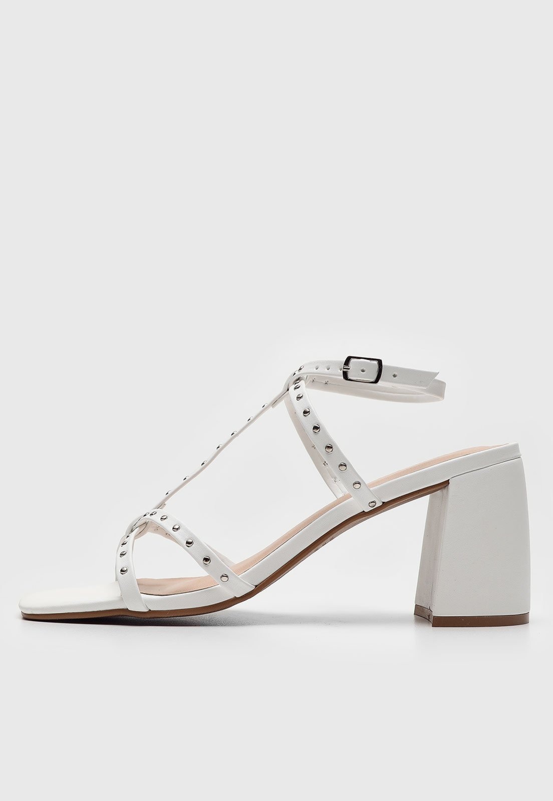 Imagem principal Sandália Dafiti Shoes Tiras Com Aplicação Branca DAFITI SHOES branco