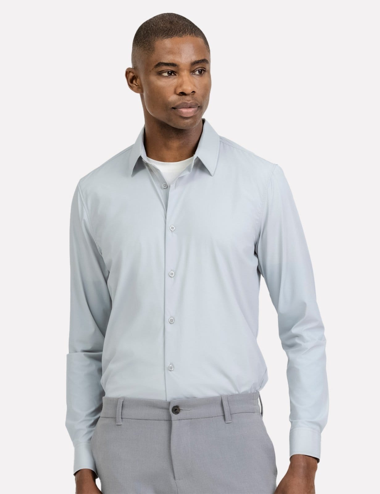 Camisa K&J Black Regular CS24301 ML Cinza