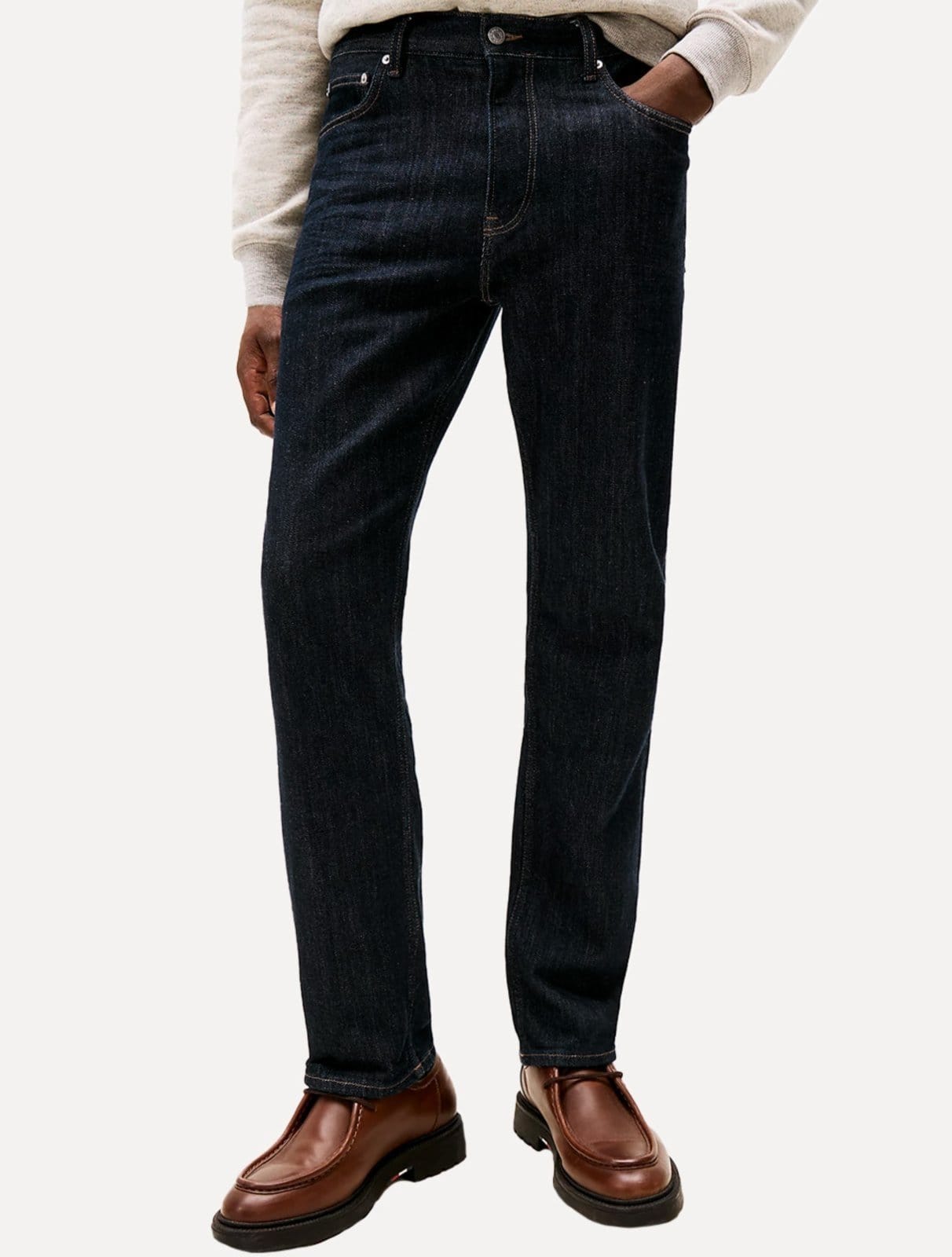 Calça Tommy Hilfiger Masculina Regular Na Nos Mercer Rinse