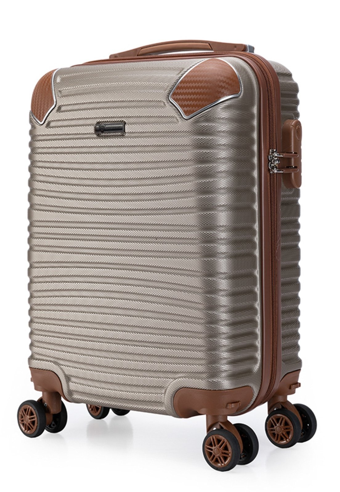 Imagem principal Mala Pequena Mão Viagem Bordo 4 Rodas Swissport Reforçada Executiva Swissport nude