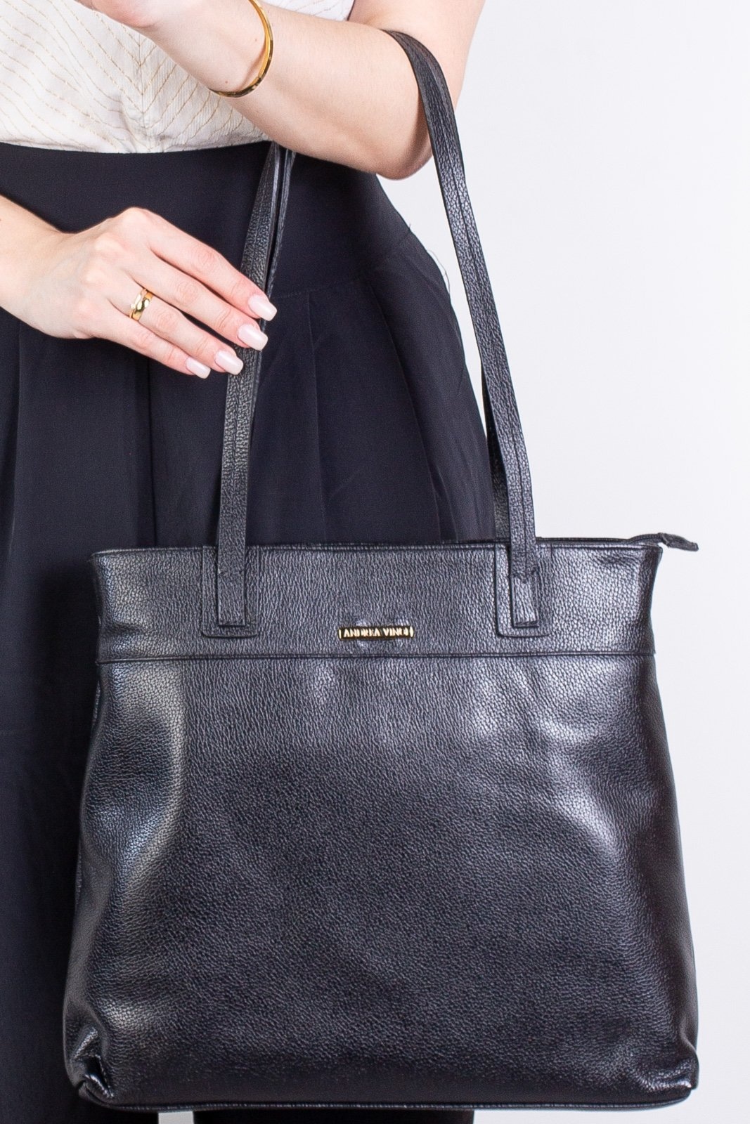 Imagem principal Bolsa Andrea Vinci De Couro Liso Abigail Andrea Vinci preto