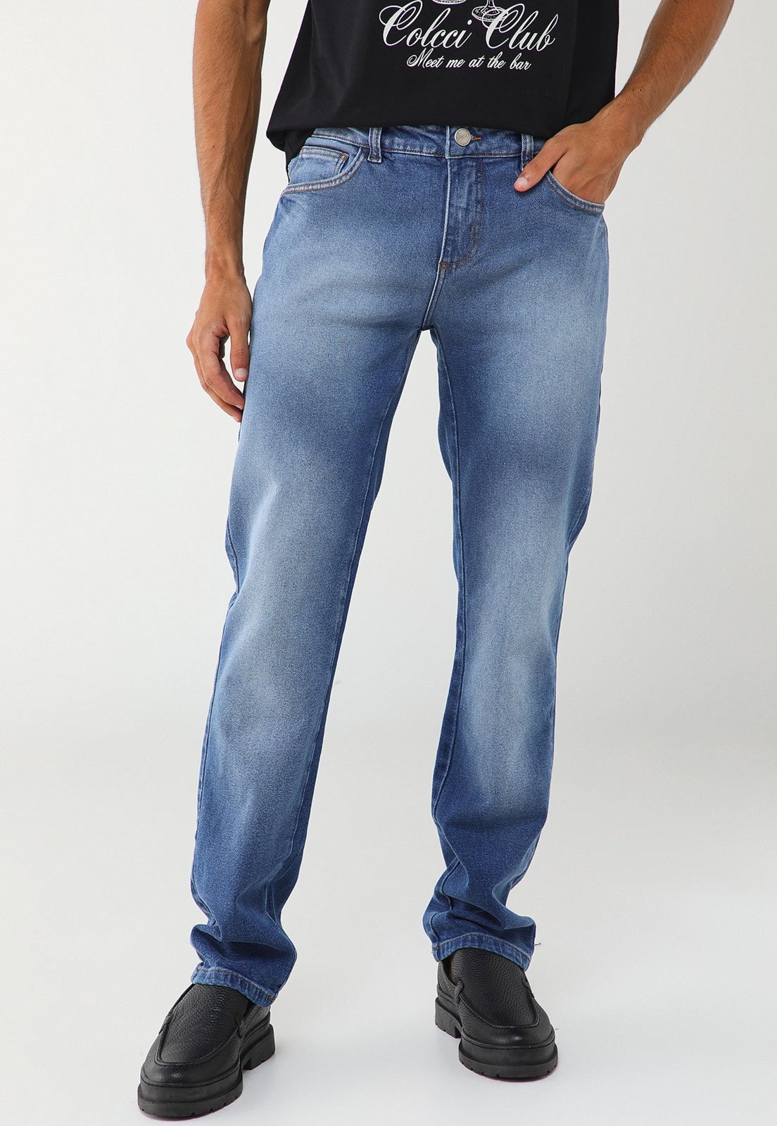 Imagem principal Calça Jeans Masculina Colcci Reta Média Colcci azul