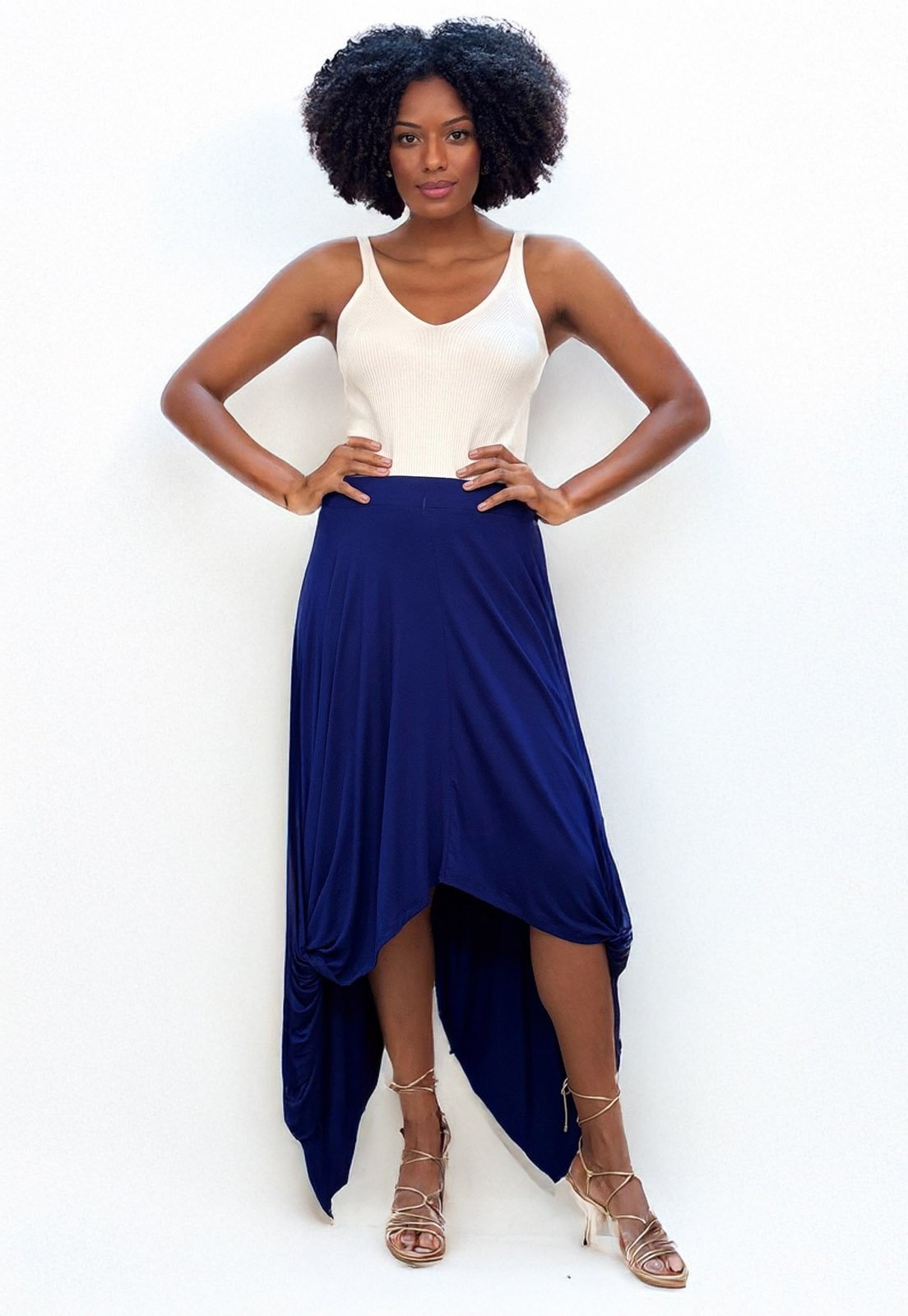 Imagem principal Saia Longa Amazonia Vital Malha Nó Hippie Chic Bic Amazonia Vital azul