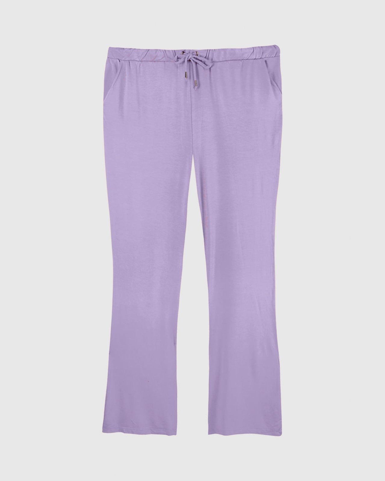 Imagem principal Calça Básica Feminina Plus Size Wide Leg Moletinho De Viscose Malwee roxo