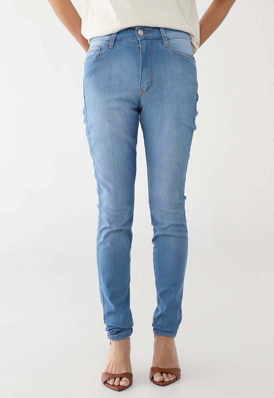 Imagem principal Calça Jeans Feminina Lez a Lez Cintura Média Claro Lez a Lez azul