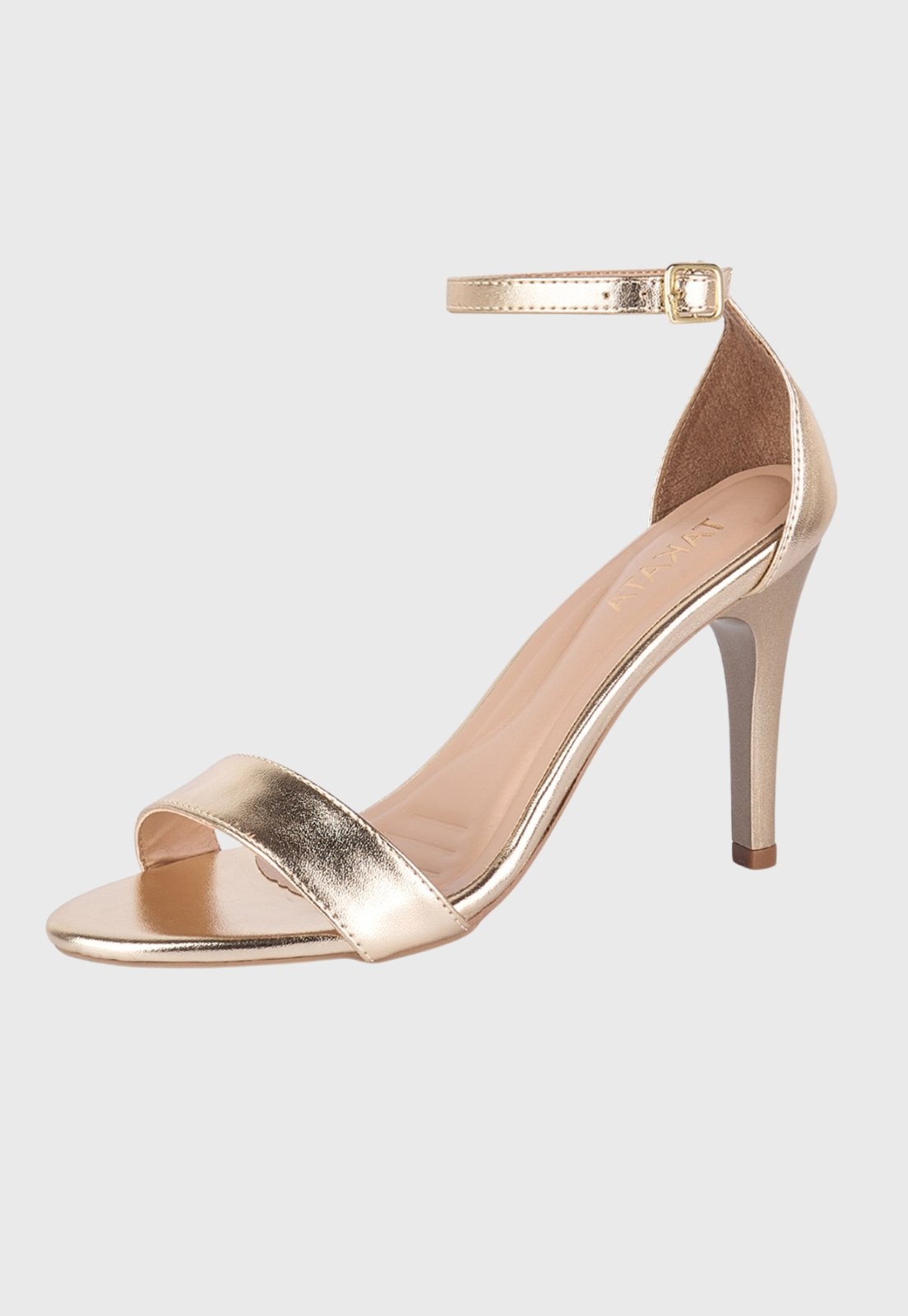 Imagem principal Sandália Feminina Takata Salto Baixo Fino Alto Lisa Tiras Clássica Dourada TAKATA BY RAFAEL TAKATA dourado