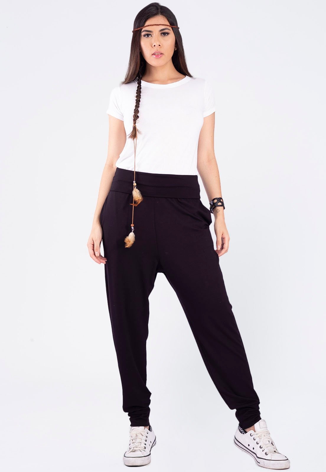 Imagem principal Calça Saruel Malha com Bolso Preta Amazonia Vital preto