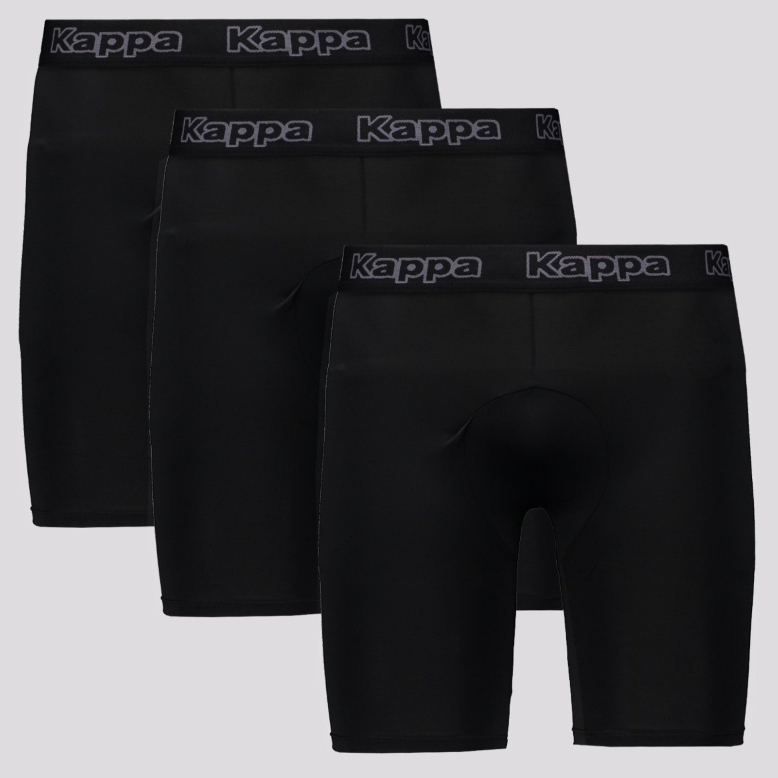 Imagem principal Kit 3 Bermudas Térmicas Kappa Belquior Preta Kappa preto
