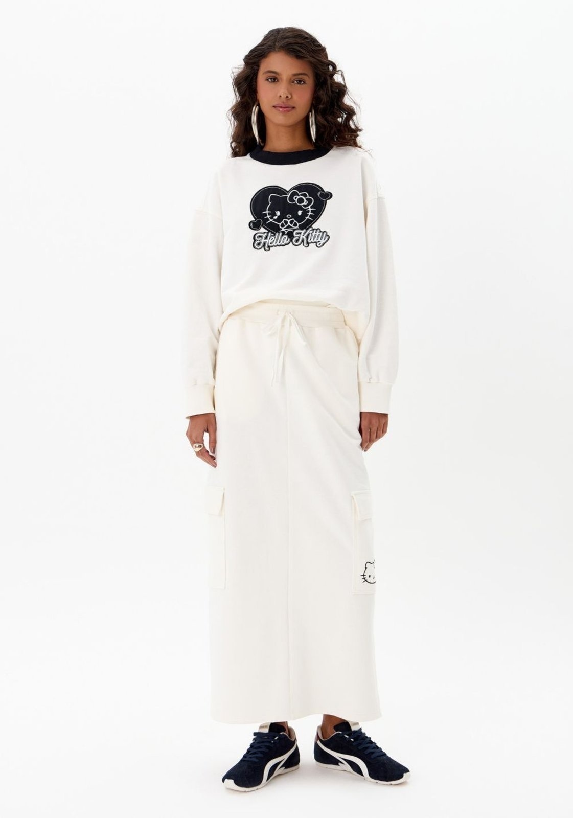 Imagem principal Saia Longa Moletom Hello Kitty My Favorite Things branco