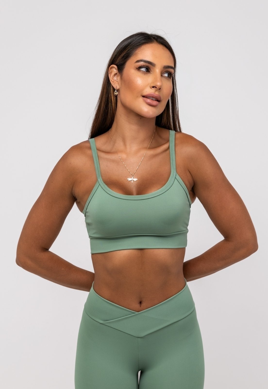 Imagem principal Top Suplex Poliamida Liso Salvatore Salvatore Fashion verde