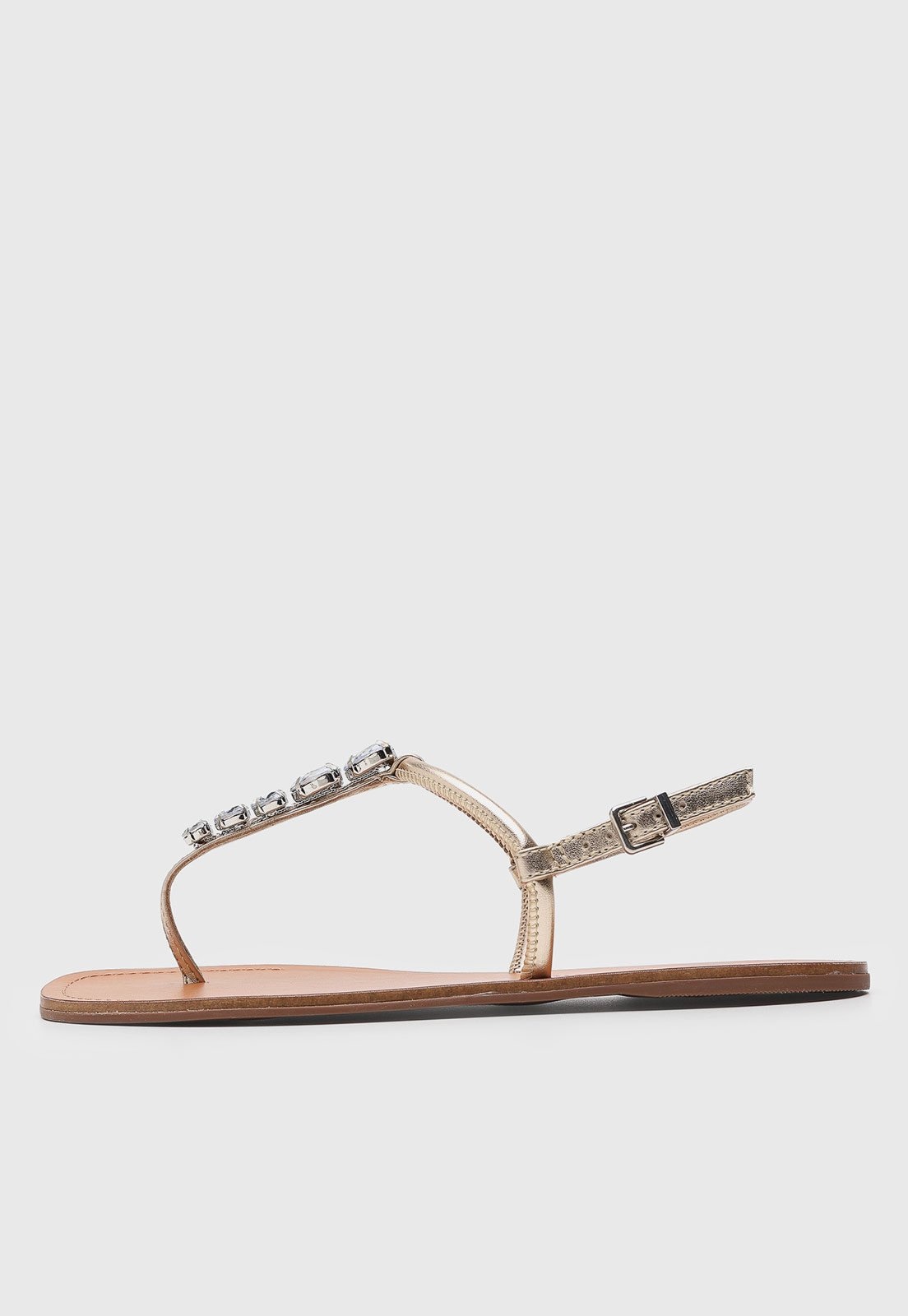 Imagem principal Rasteira Feminina Loucos e Santos Pedrarias Dourada Loucos e Santos dourado