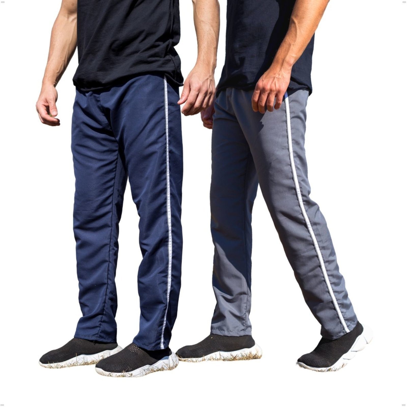 Imagem principal Kit 2 Calças Tactel Masculina Esporte Academia Treino Agasalho Frent's azul/azul marinho/cinza/grafite