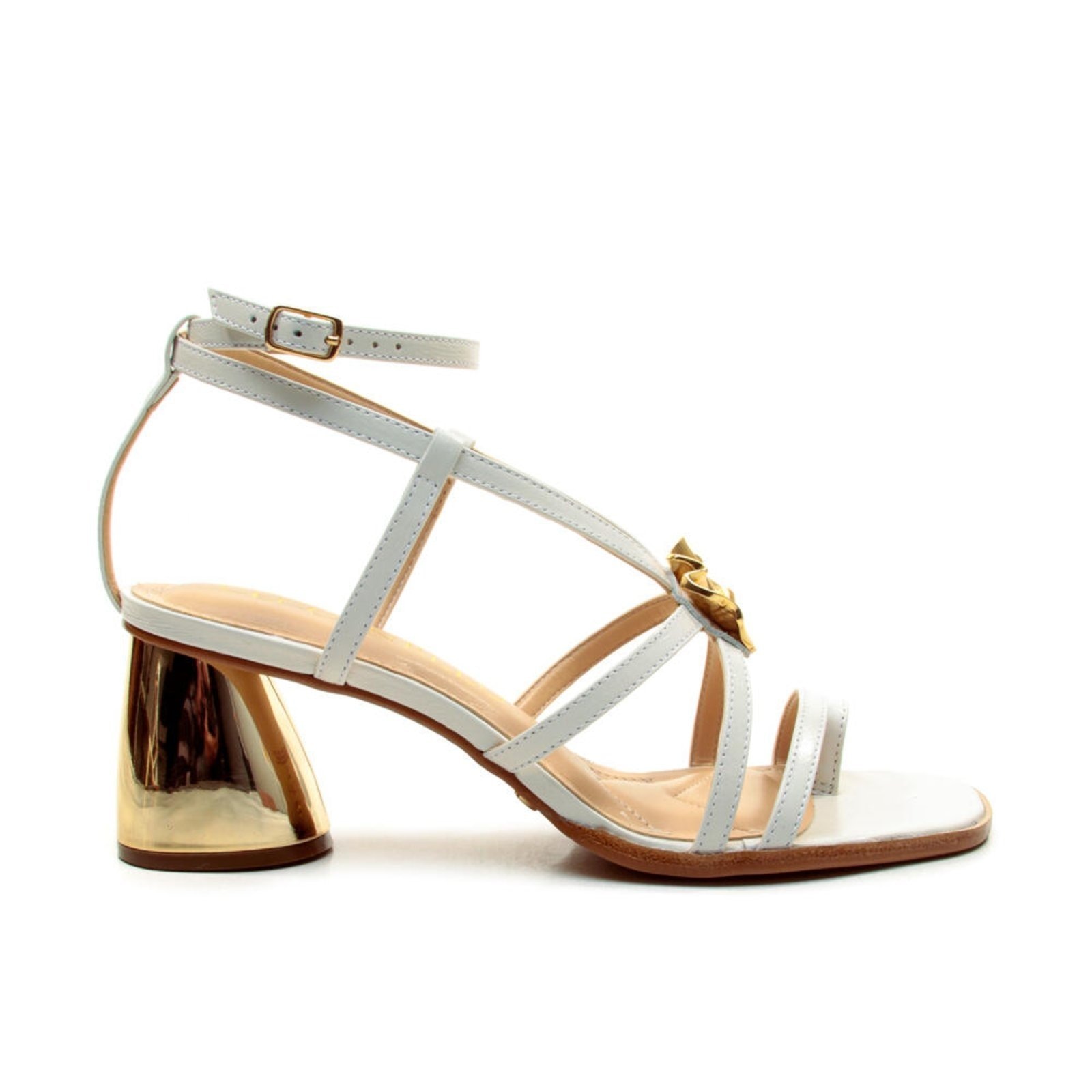 Imagem principal Sandália Couro Salto Bloco Cecconello 2805001-1 Cecconello branco