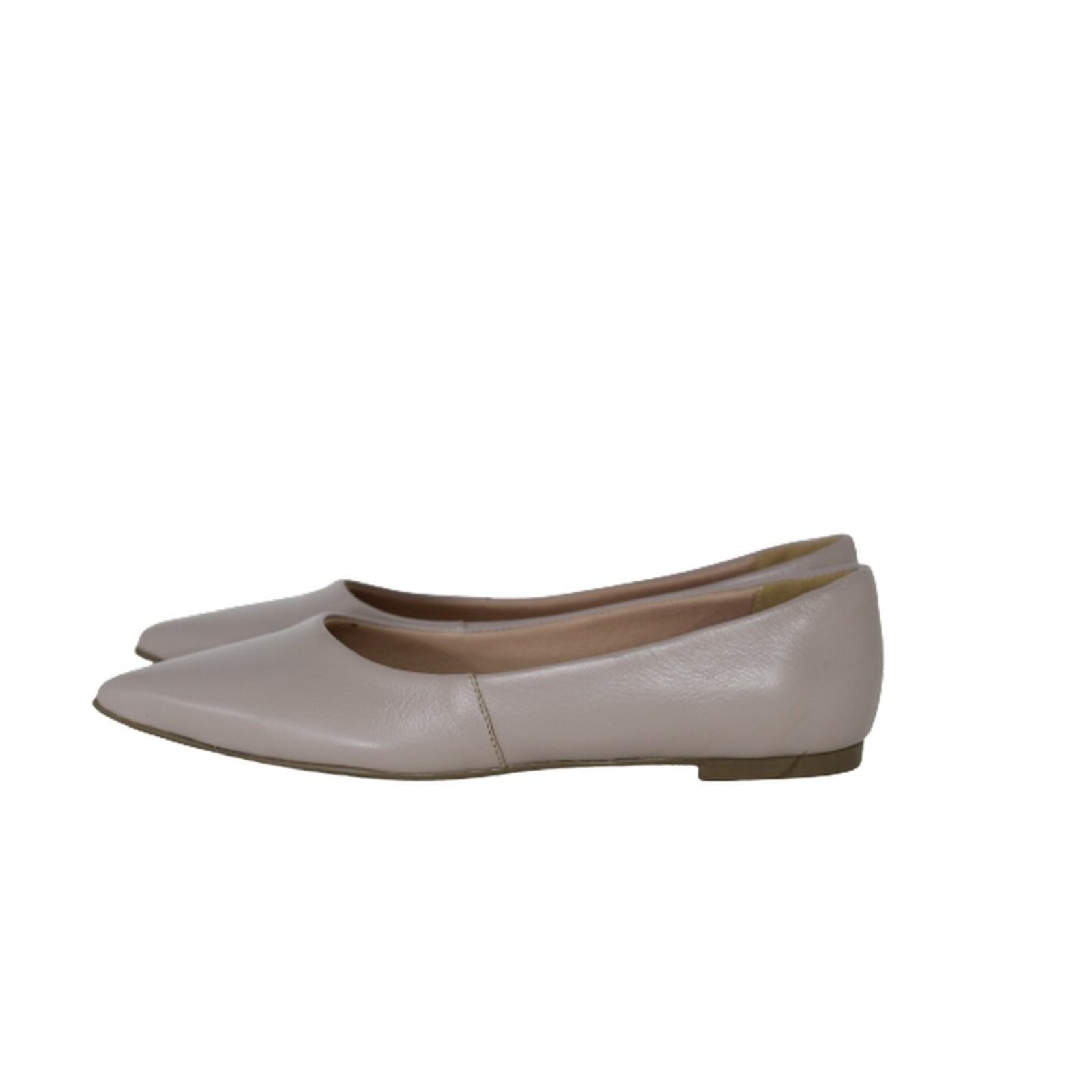 Imagem principal Sapatilha Feminina Bico Fino em Couro Salto Baixo Rose Spinelli nude